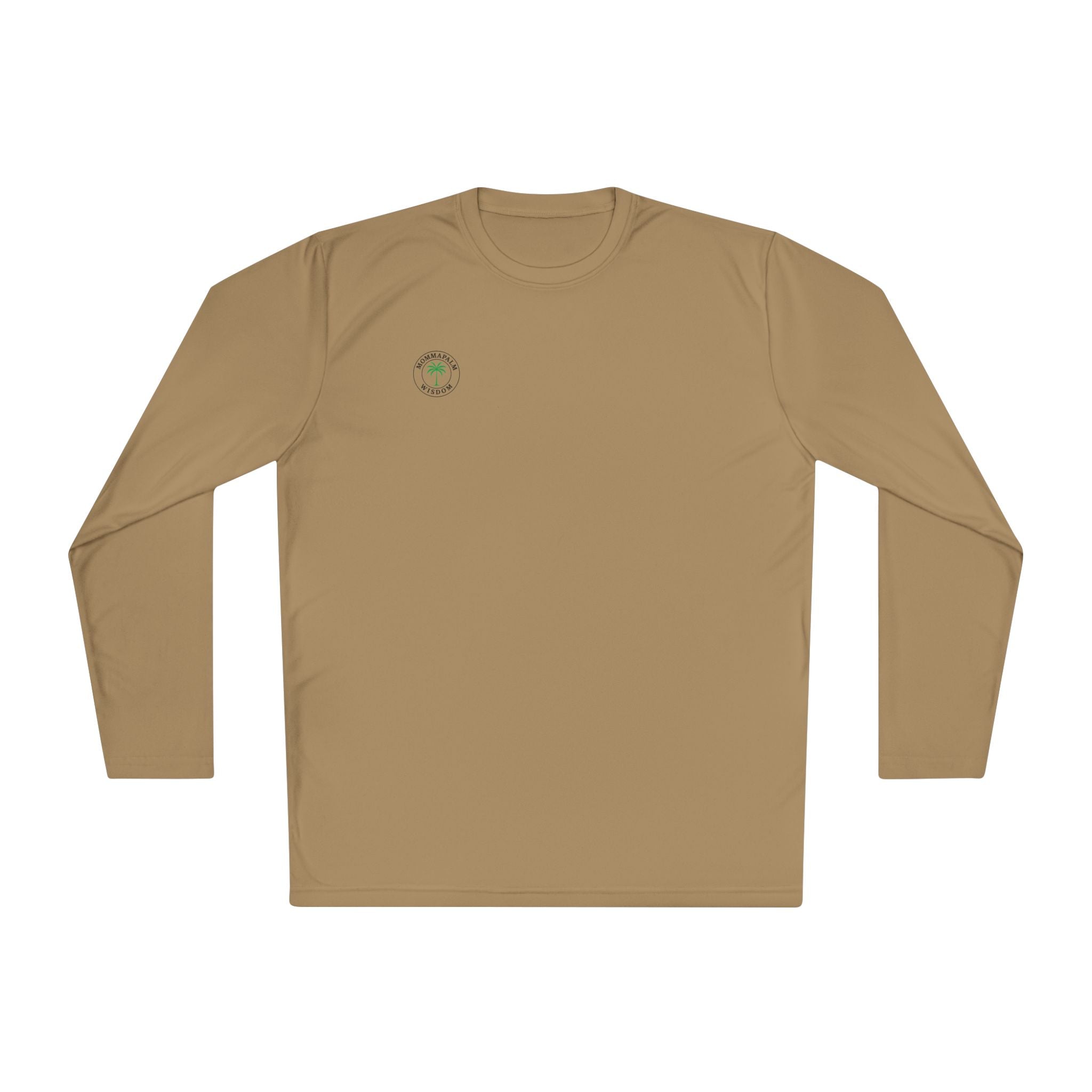 Palm Trio Long Sleeve Tee — “MommaPalm Wisdom” Tropical Graphic