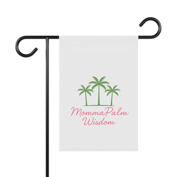 Garden Flag — "MommaPalm Wisdom" Tropical Palm Yard Banner