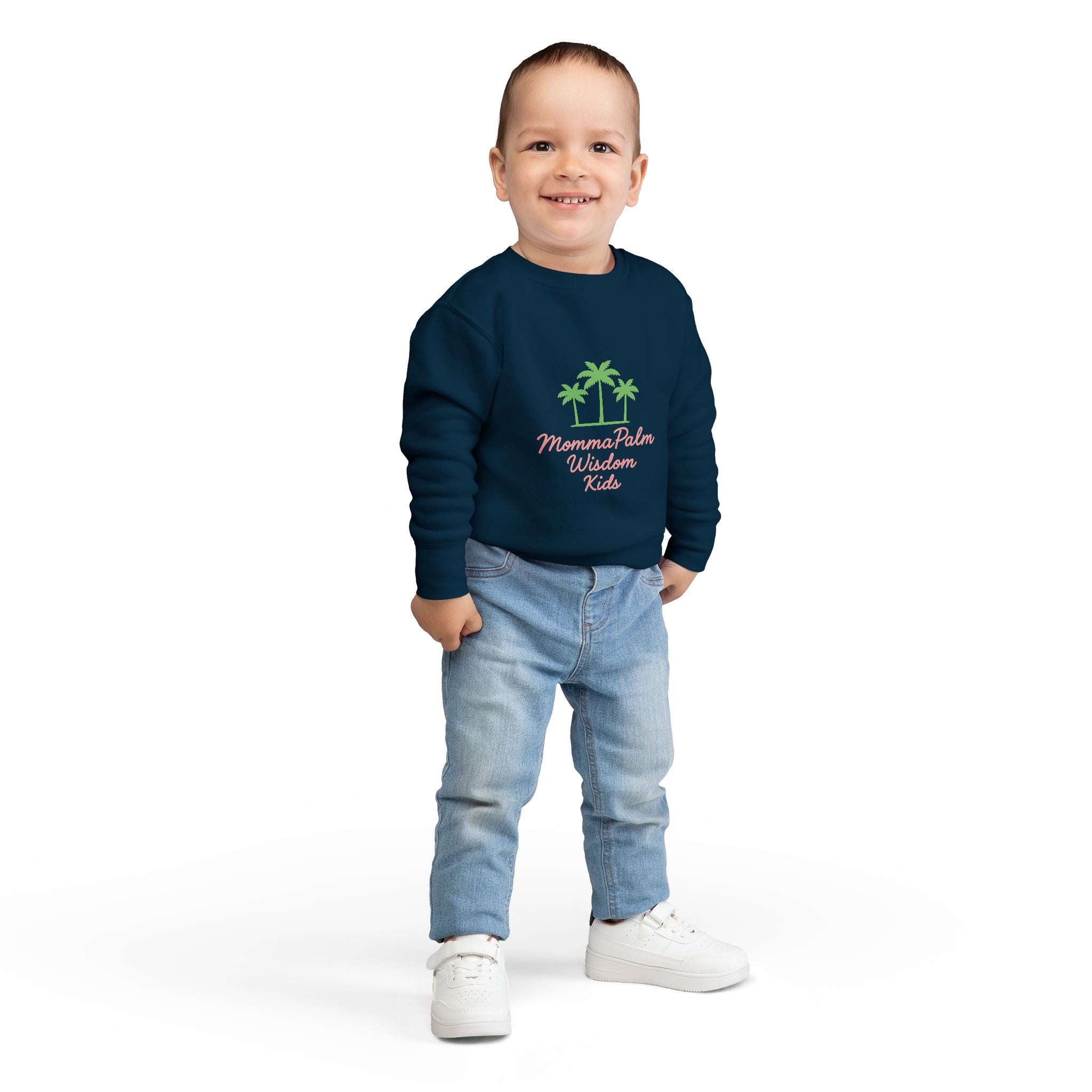 Toddler Sweatshirt - Momma Palm Wisdom Kids Palm Tree Crewneck