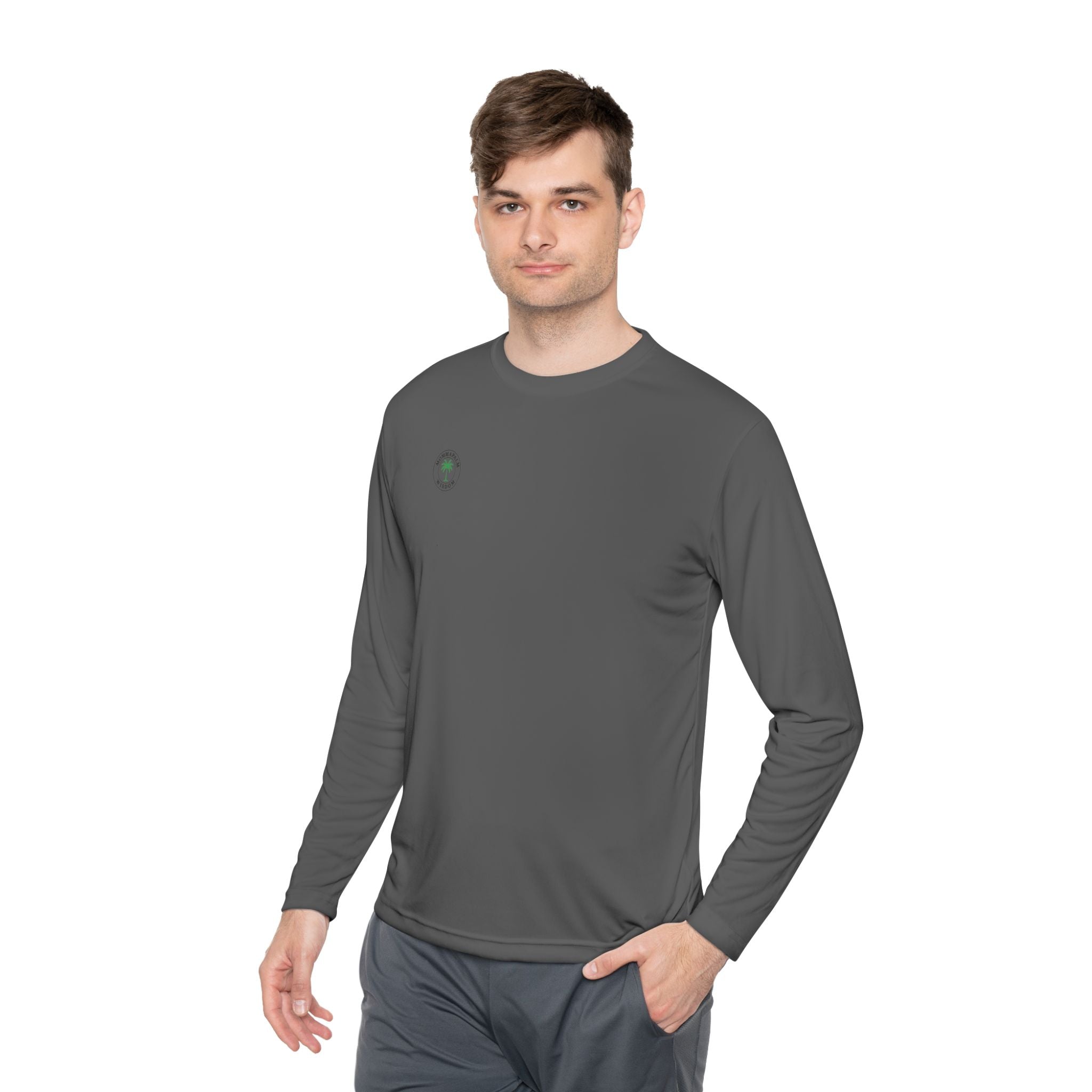 Palm Trio Long Sleeve Tee — “MommaPalm Wisdom” Tropical Graphic