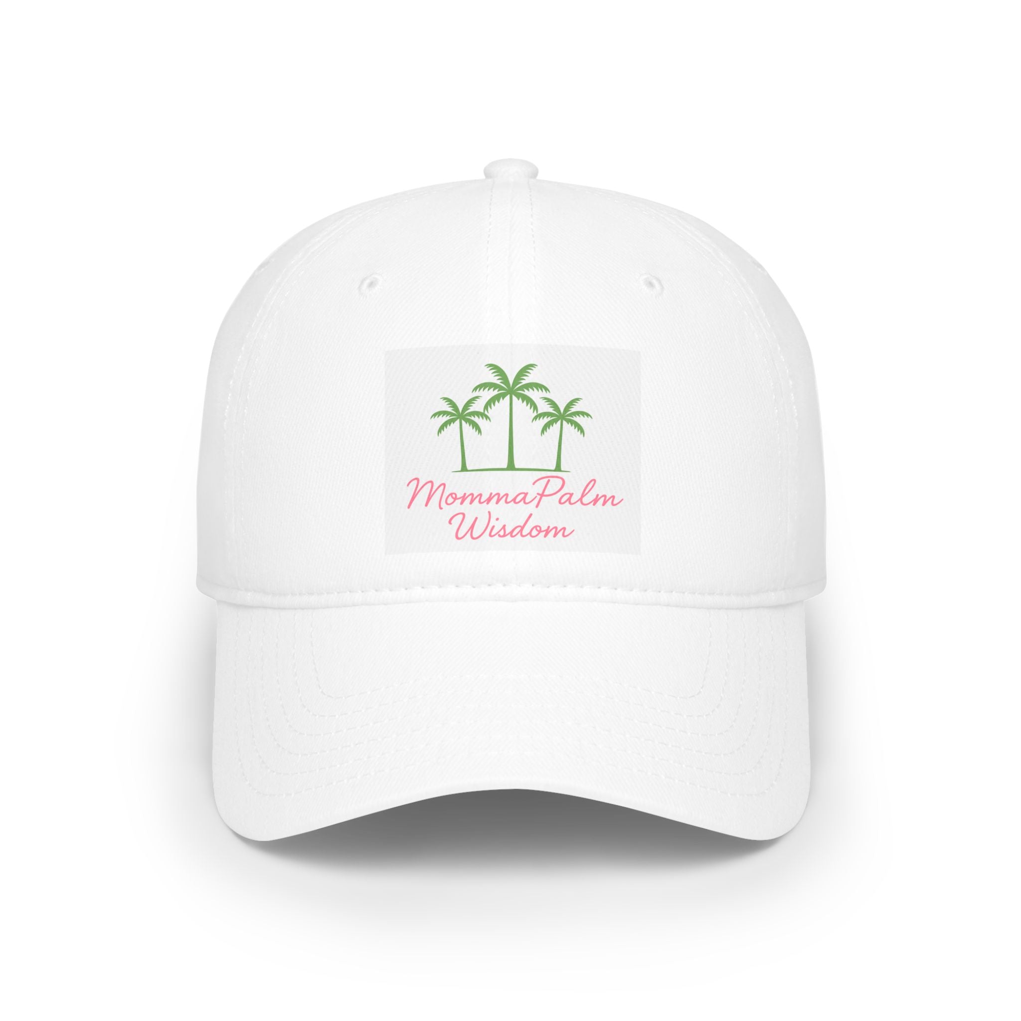 Momma Palm Wisdom Baseball Cap — Tropical Palm Tree Logo Hat