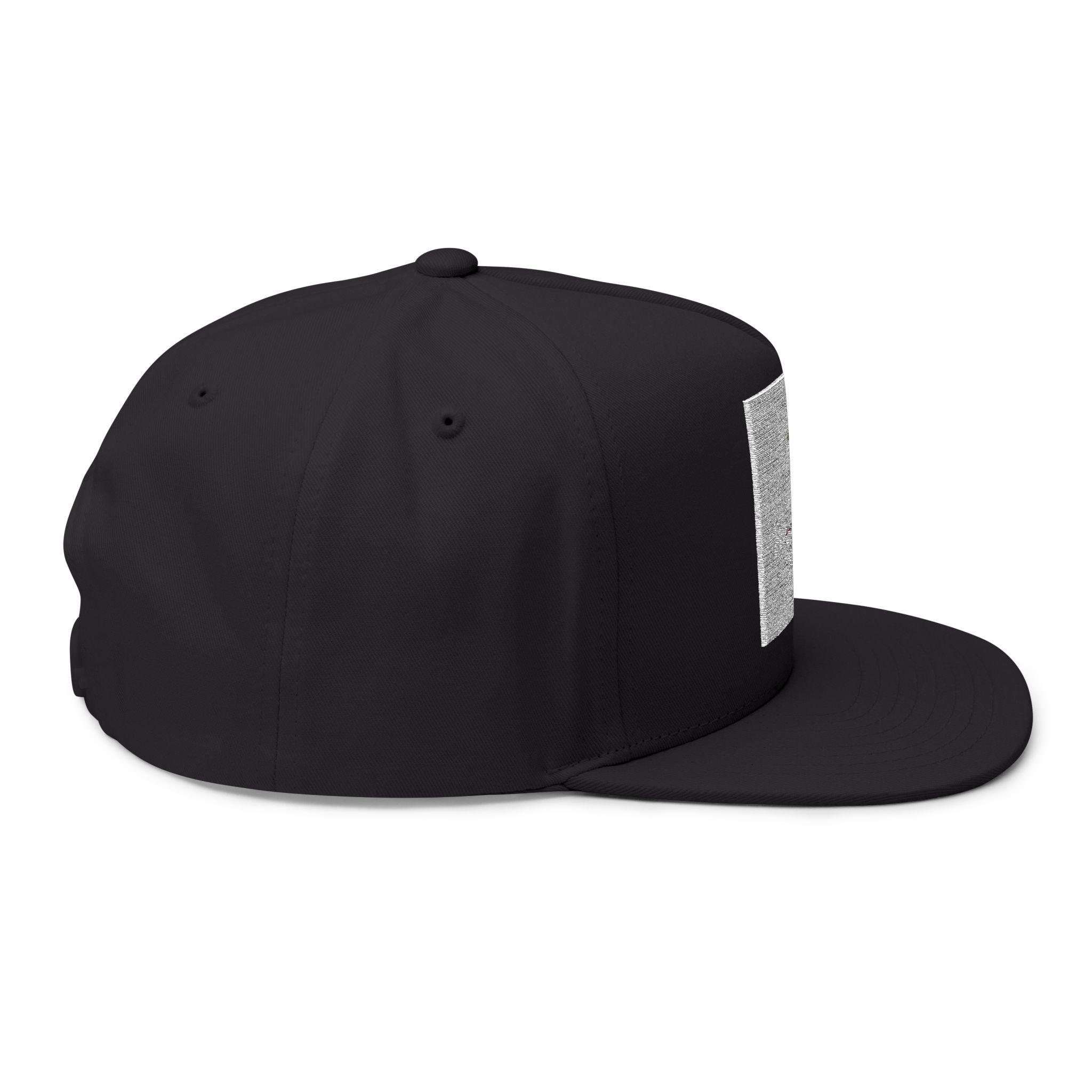 Flat Bill Cap — Embroidered Palm Tree "Tropical Vibes" Snapback