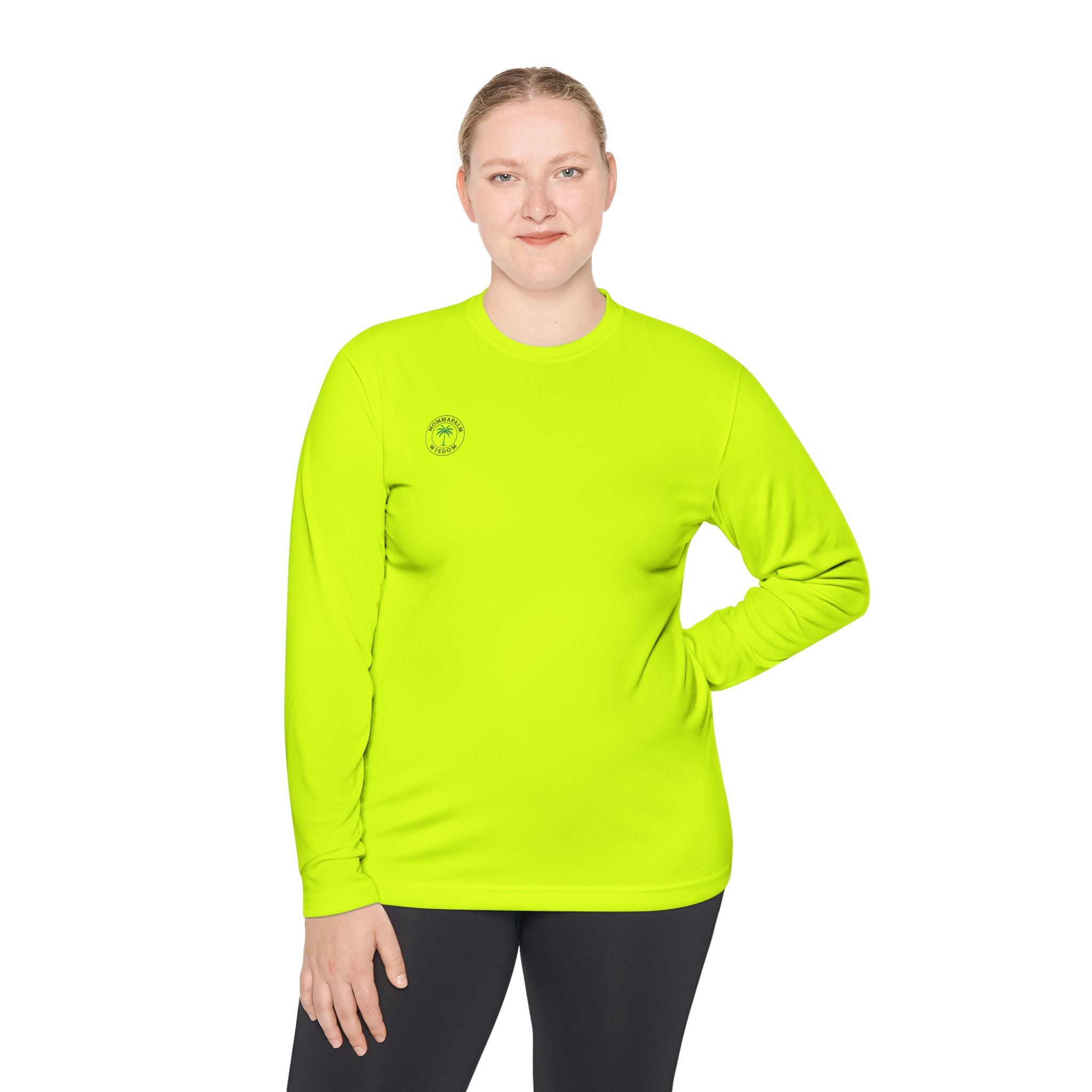 Palm Trio Long Sleeve Tee — “MommaPalm Wisdom” Tropical Graphic