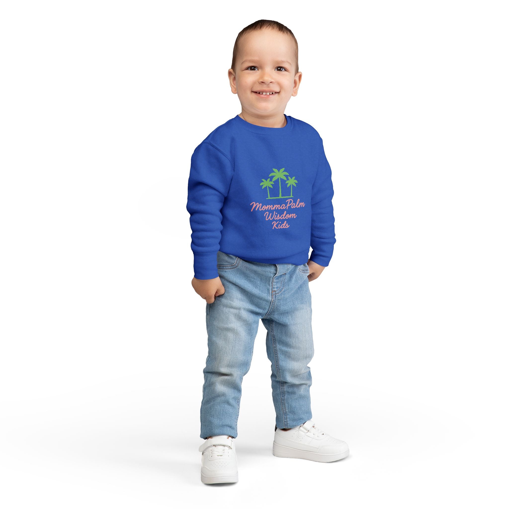Toddler Sweatshirt - Momma Palm Wisdom Kids Palm Tree Crewneck