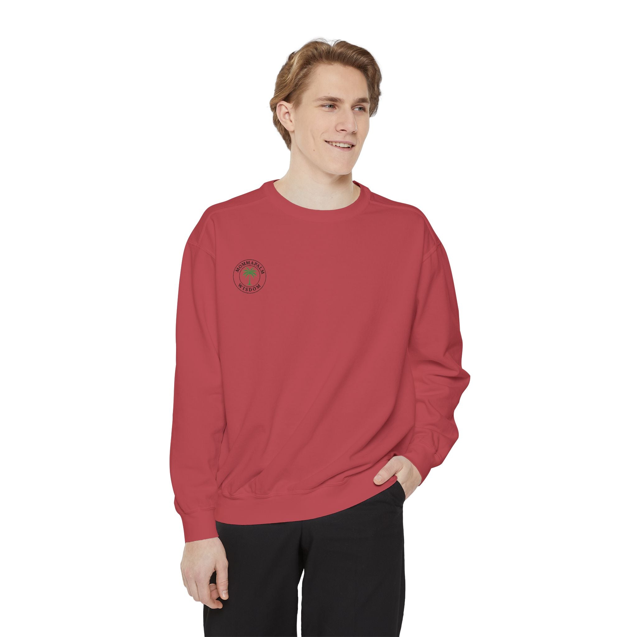 Palm Trio Sweatshirt — Tropical Palm Trees Graphic Crewneck