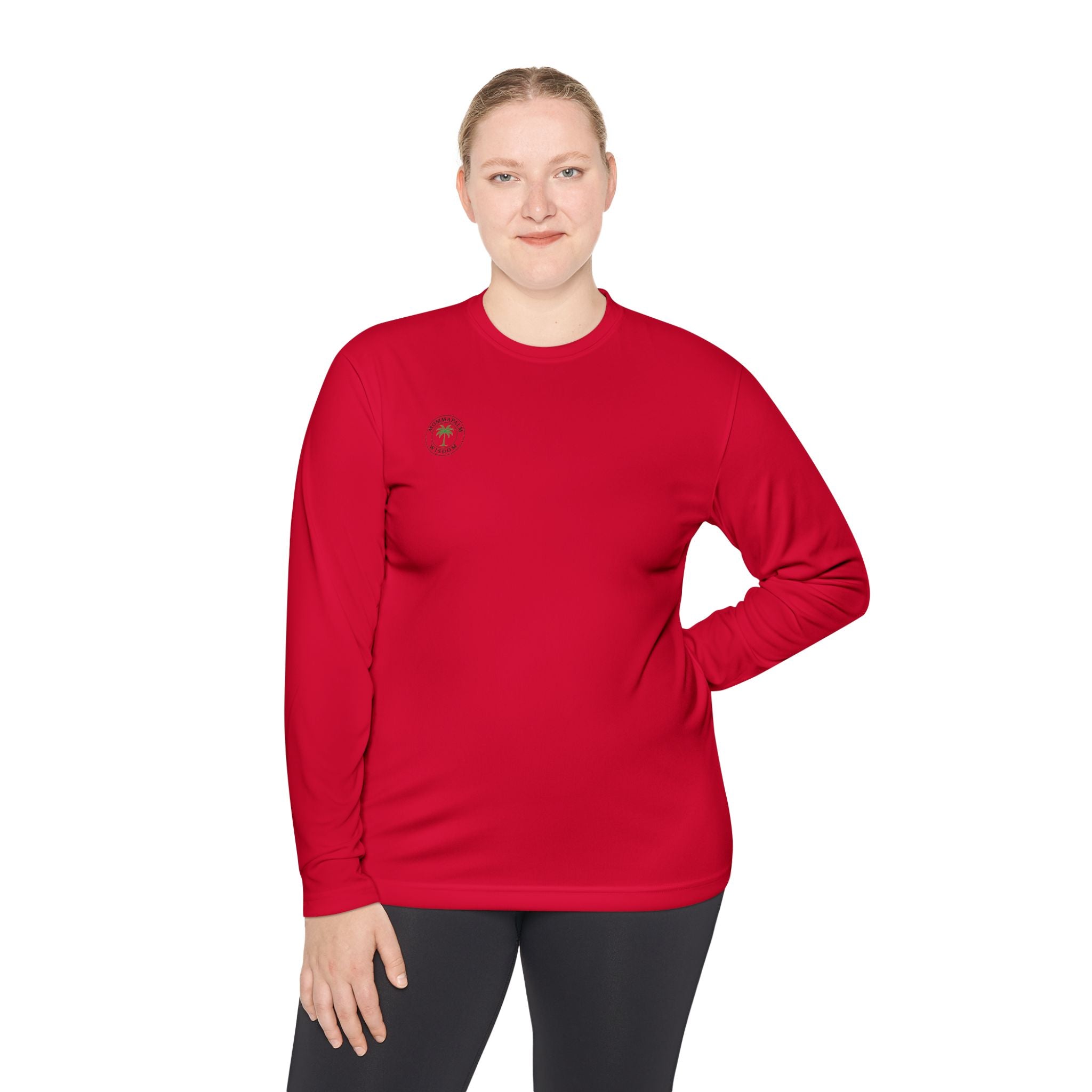 Palm Trio Long Sleeve Tee — “MommaPalm Wisdom” Tropical Graphic
