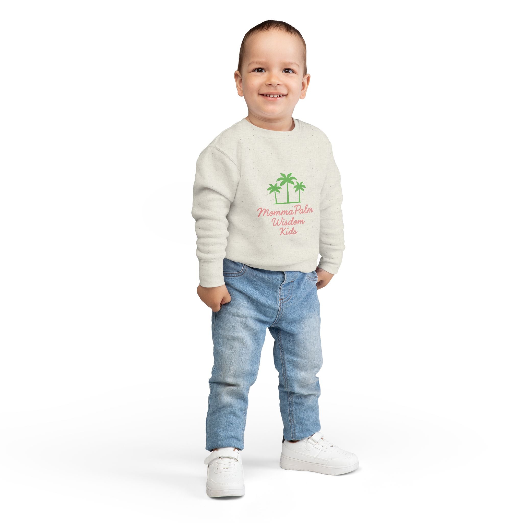 Toddler Sweatshirt - Momma Palm Wisdom Kids Palm Tree Crewneck