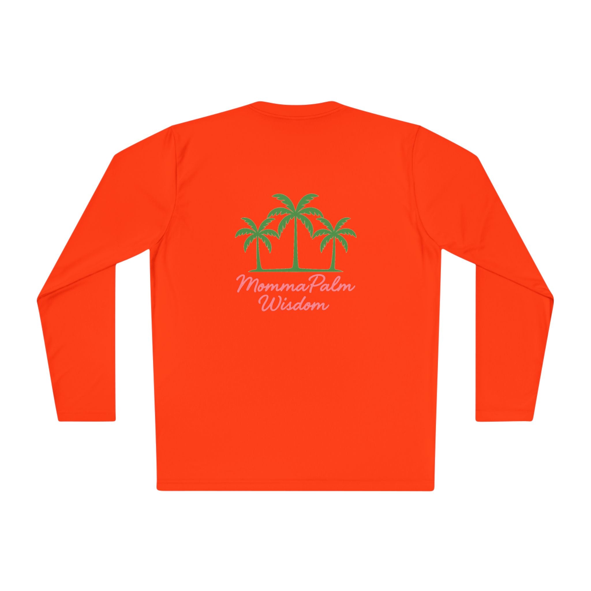 Palm Trio Long Sleeve Tee — “MommaPalm Wisdom” Tropical Graphic