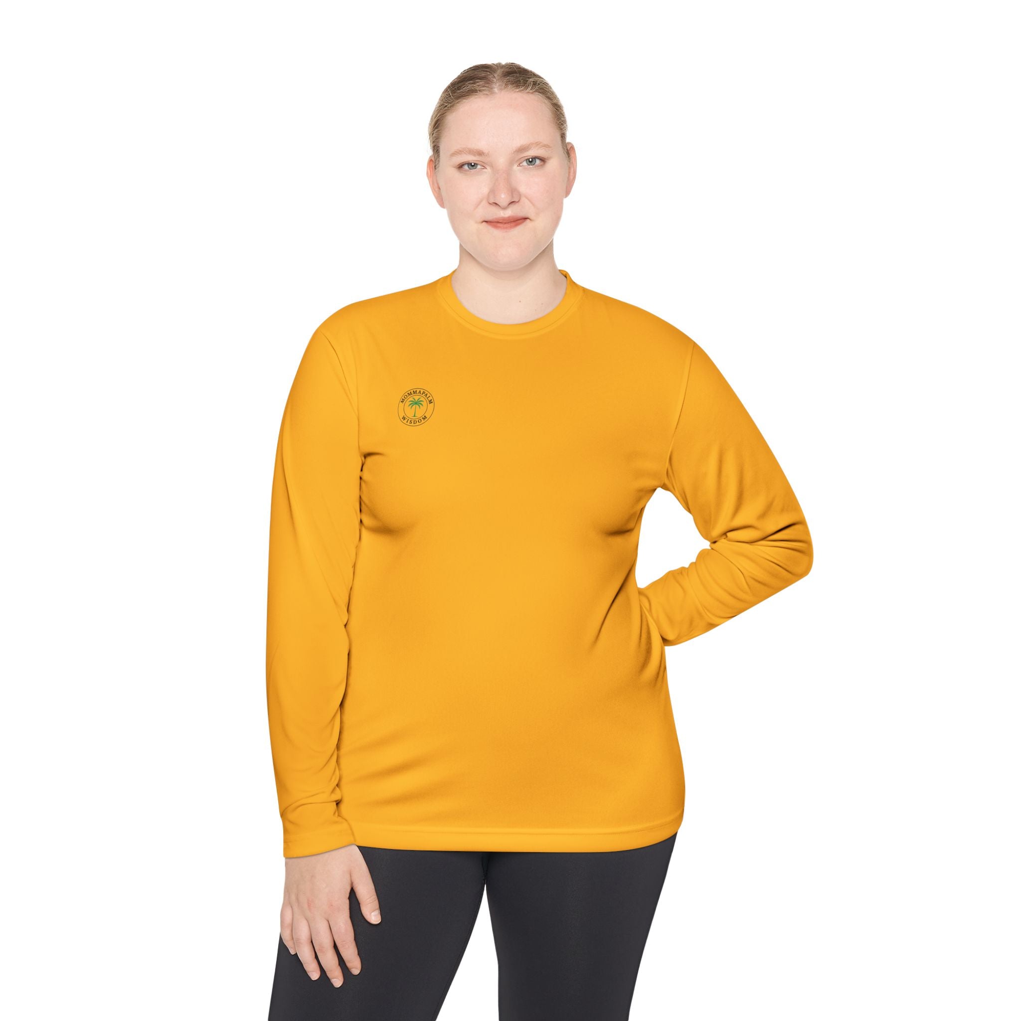 Palm Trio Long Sleeve Tee — “MommaPalm Wisdom” Tropical Graphic
