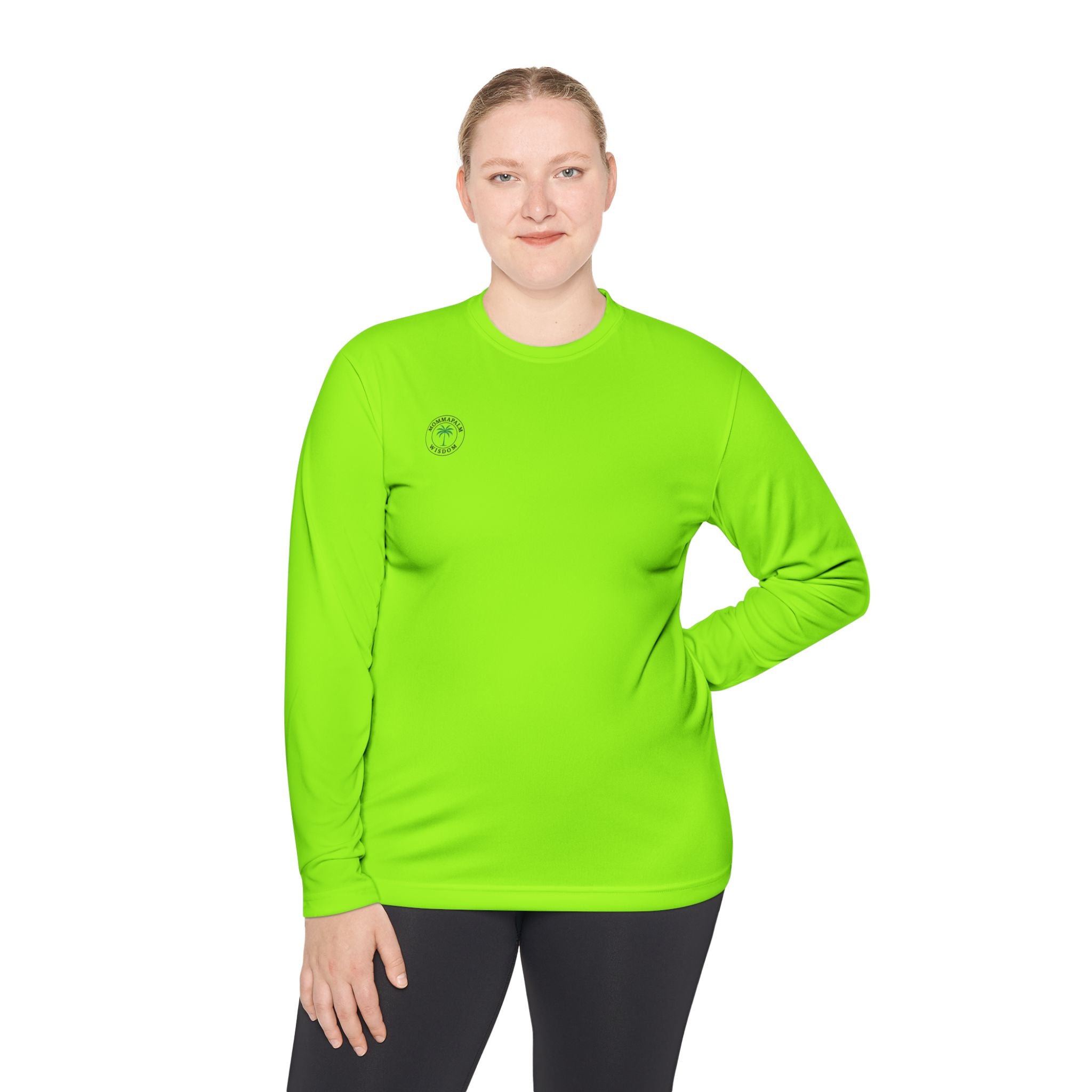 Palm Trio Long Sleeve Tee — “MommaPalm Wisdom” Tropical Graphic