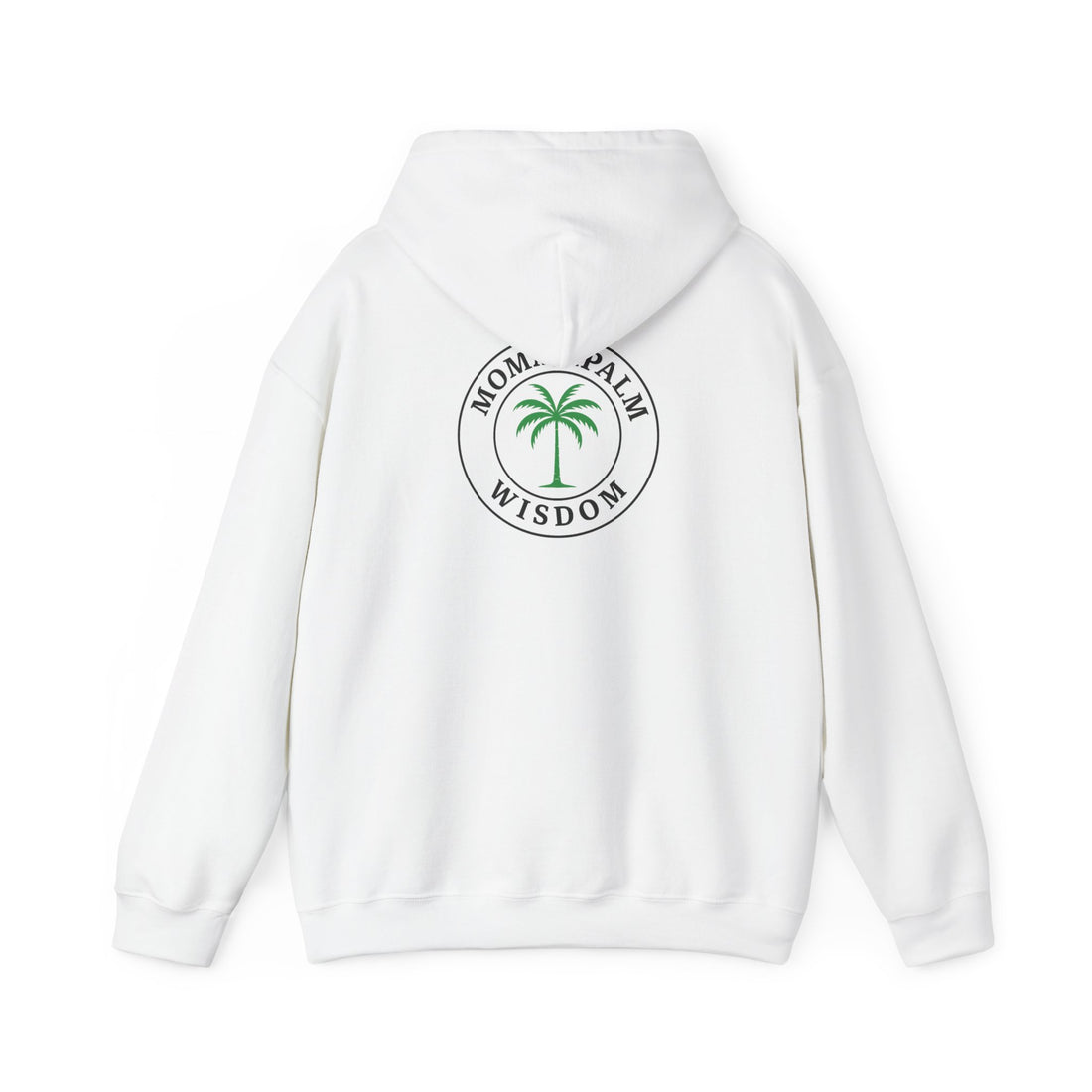 Momma Palm Wisdom Hoodie — Coastal Palm Tree Graphic Pullover