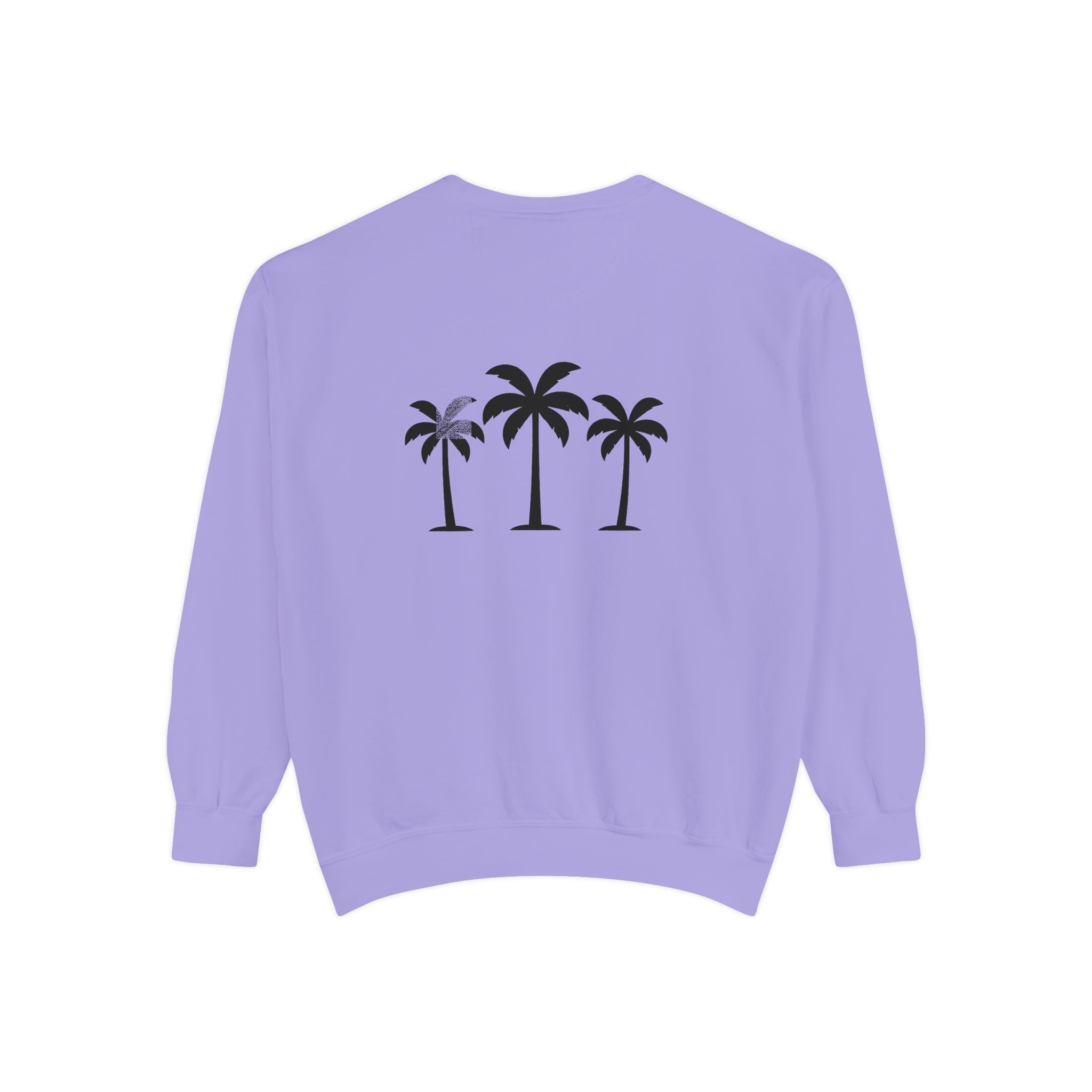 Palm Trio Sweatshirt — Tropical Palm Trees Graphic Crewneck