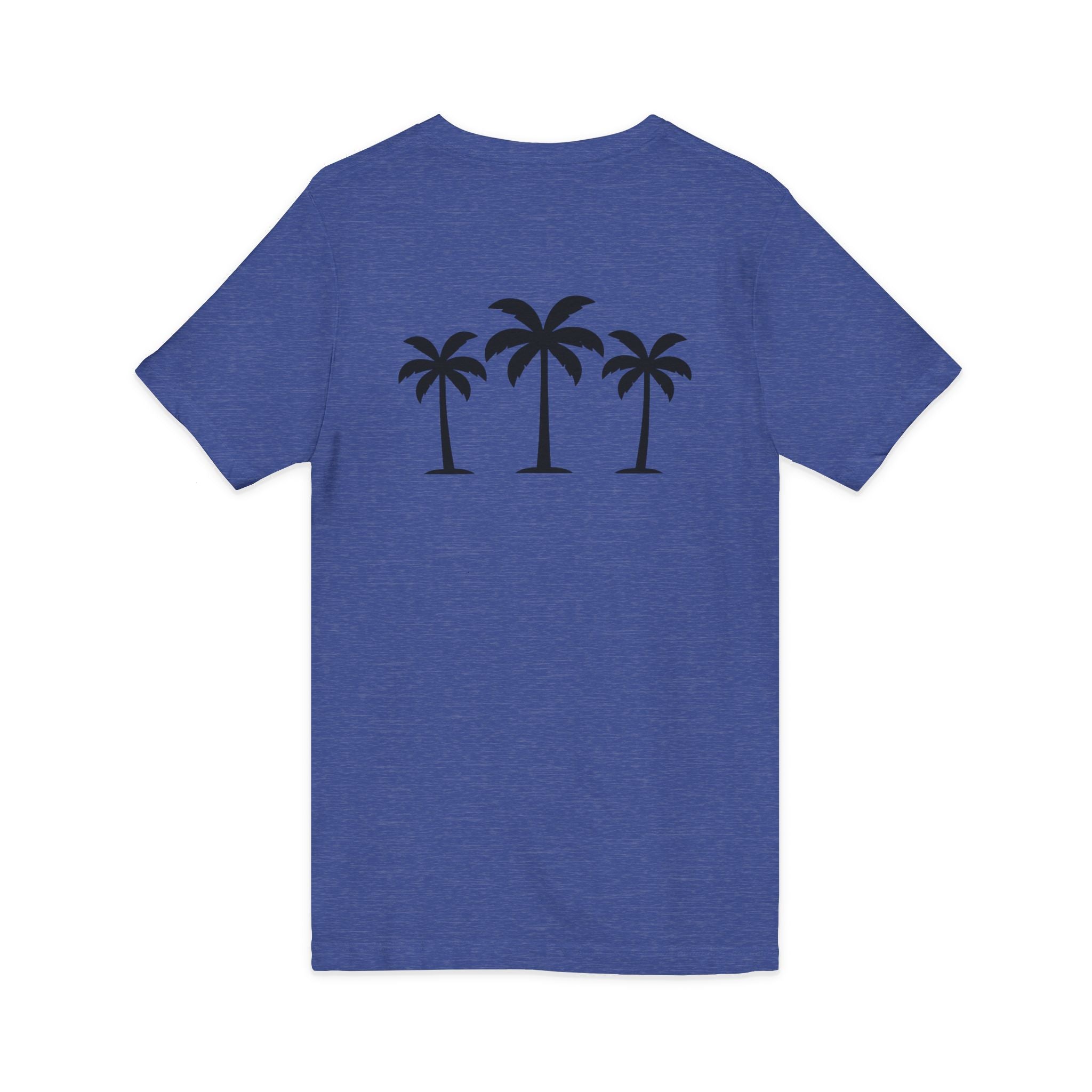 Palm Tree V-Neck Tee — "Nomad Palm Wisdom" Minimal Tropical Graphic Shirt