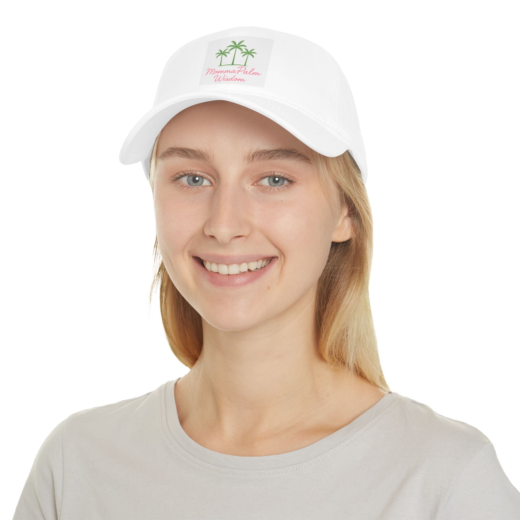 Momma Palm Wisdom Baseball Cap — Tropical Palm Tree Logo Hat