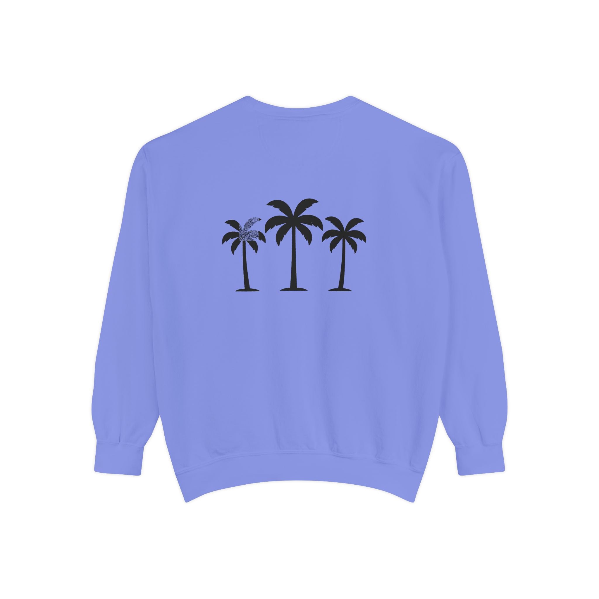Palm Trio Sweatshirt — Tropical Palm Trees Graphic Crewneck