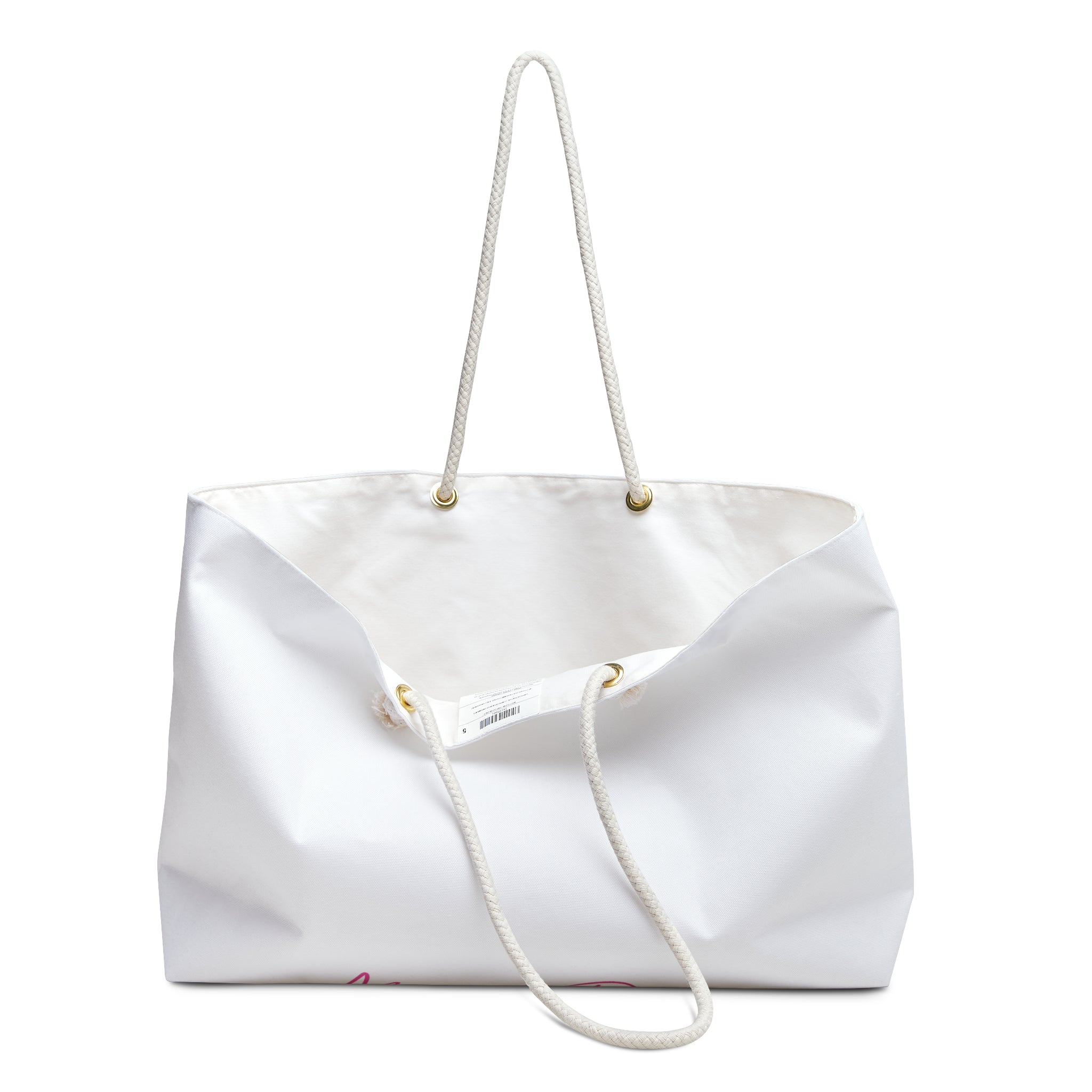 Personalized Weekender Bag – Large Canvas Travel Tote with Rope Handles
