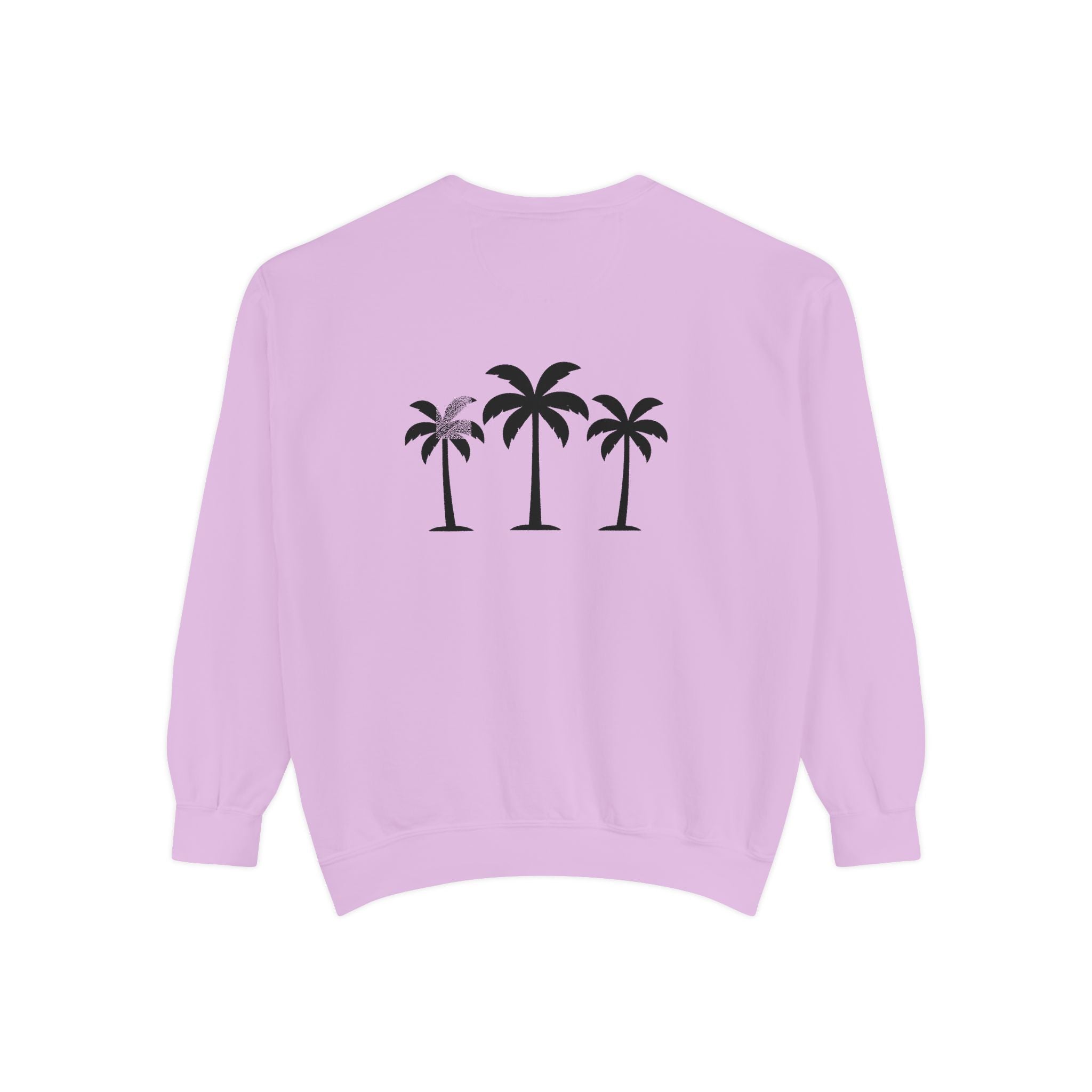 Palm Trio Sweatshirt — Tropical Palm Trees Graphic Crewneck