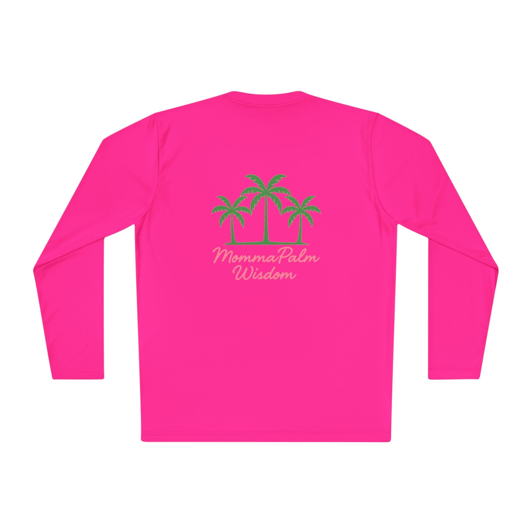 Palm Trio Long Sleeve Tee — “MommaPalm Wisdom” Tropical Graphic