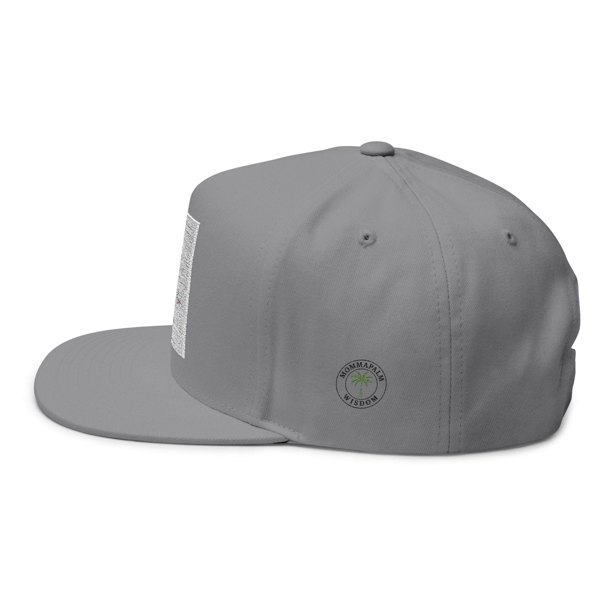 Flat Bill Cap — Embroidered Palm Tree "Tropical Vibes" Snapback