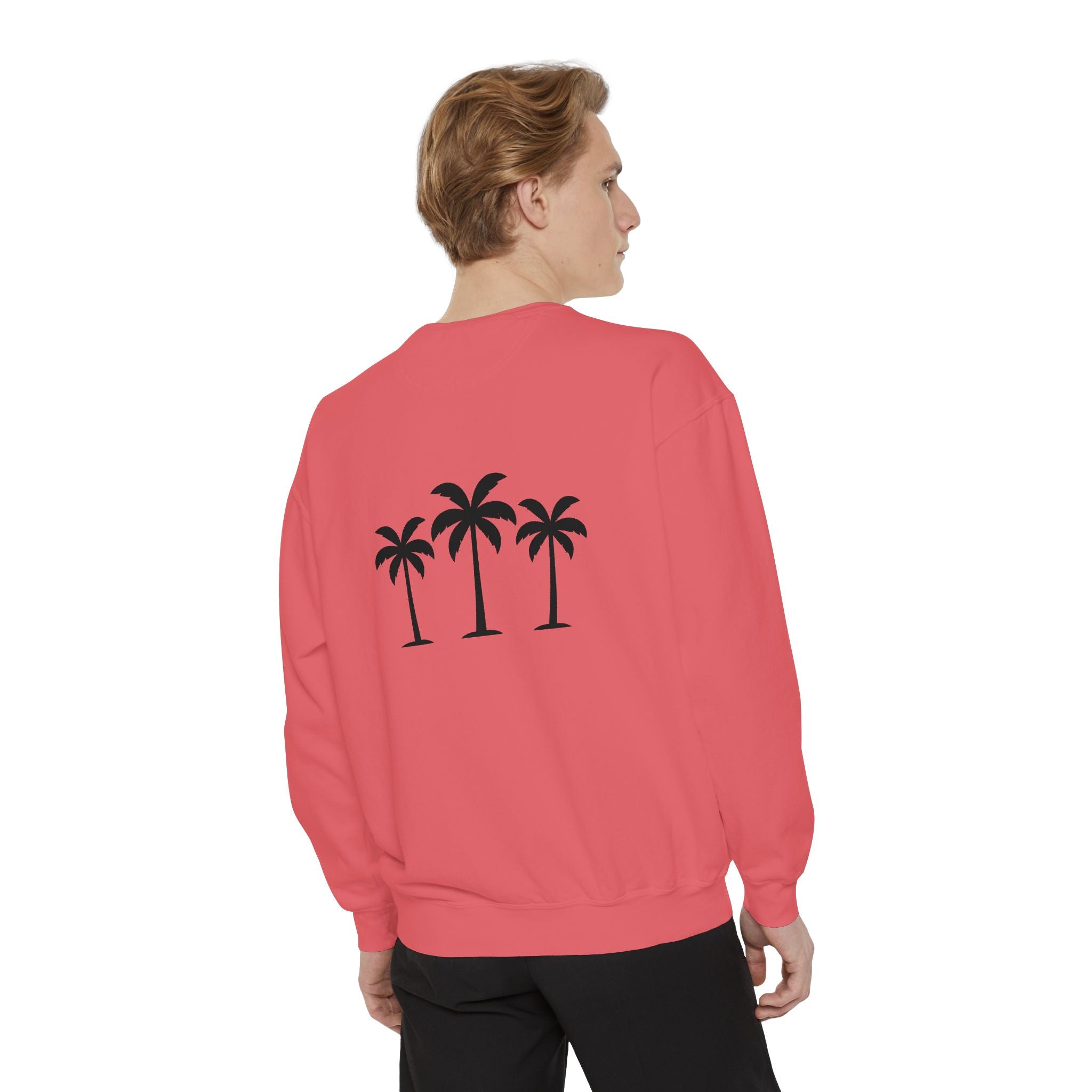 Palm Trio Sweatshirt — Tropical Palm Trees Graphic Crewneck