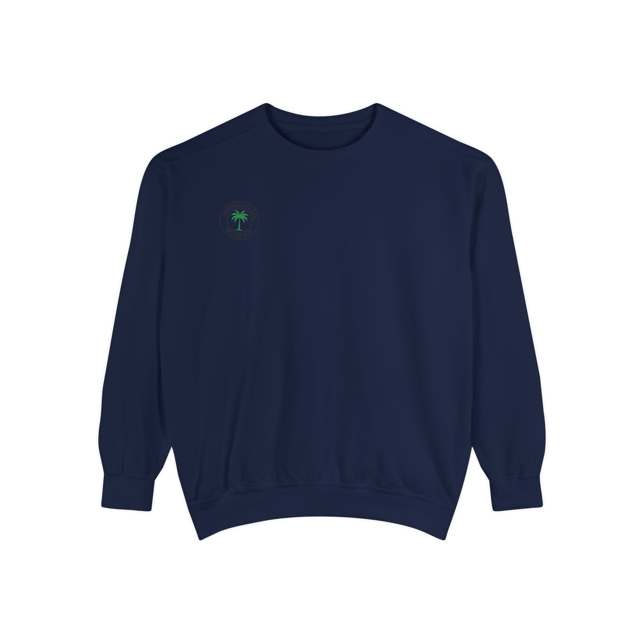 Palm Trio Sweatshirt — Tropical Palm Trees Graphic Crewneck