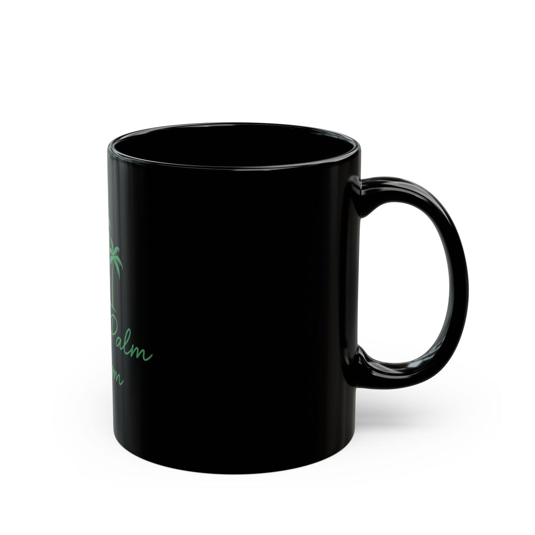 Momma Palm Wisdom Coffee Mug — Black Palm Tree Ceramic Mug (11oz/15oz)