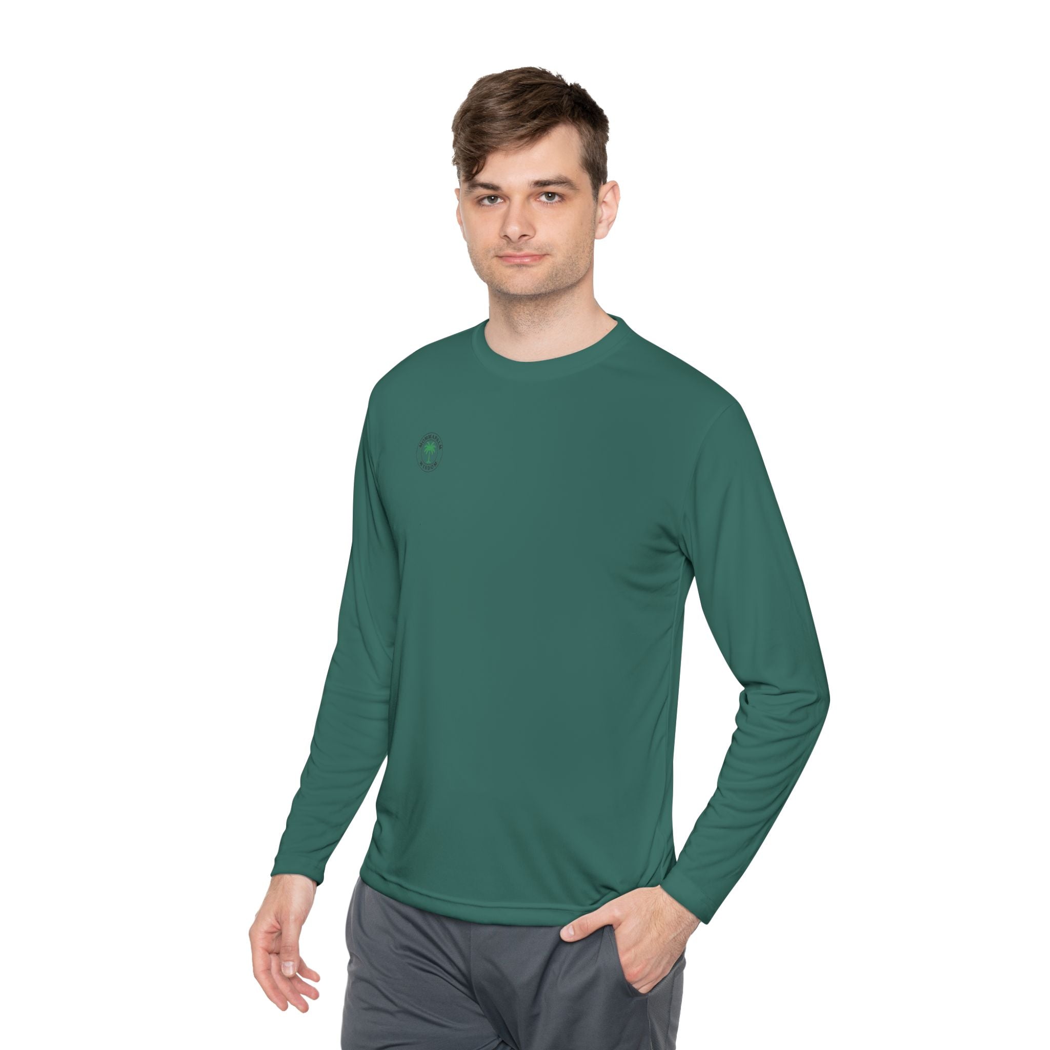 Palm Trio Long Sleeve Tee — “MommaPalm Wisdom” Tropical Graphic