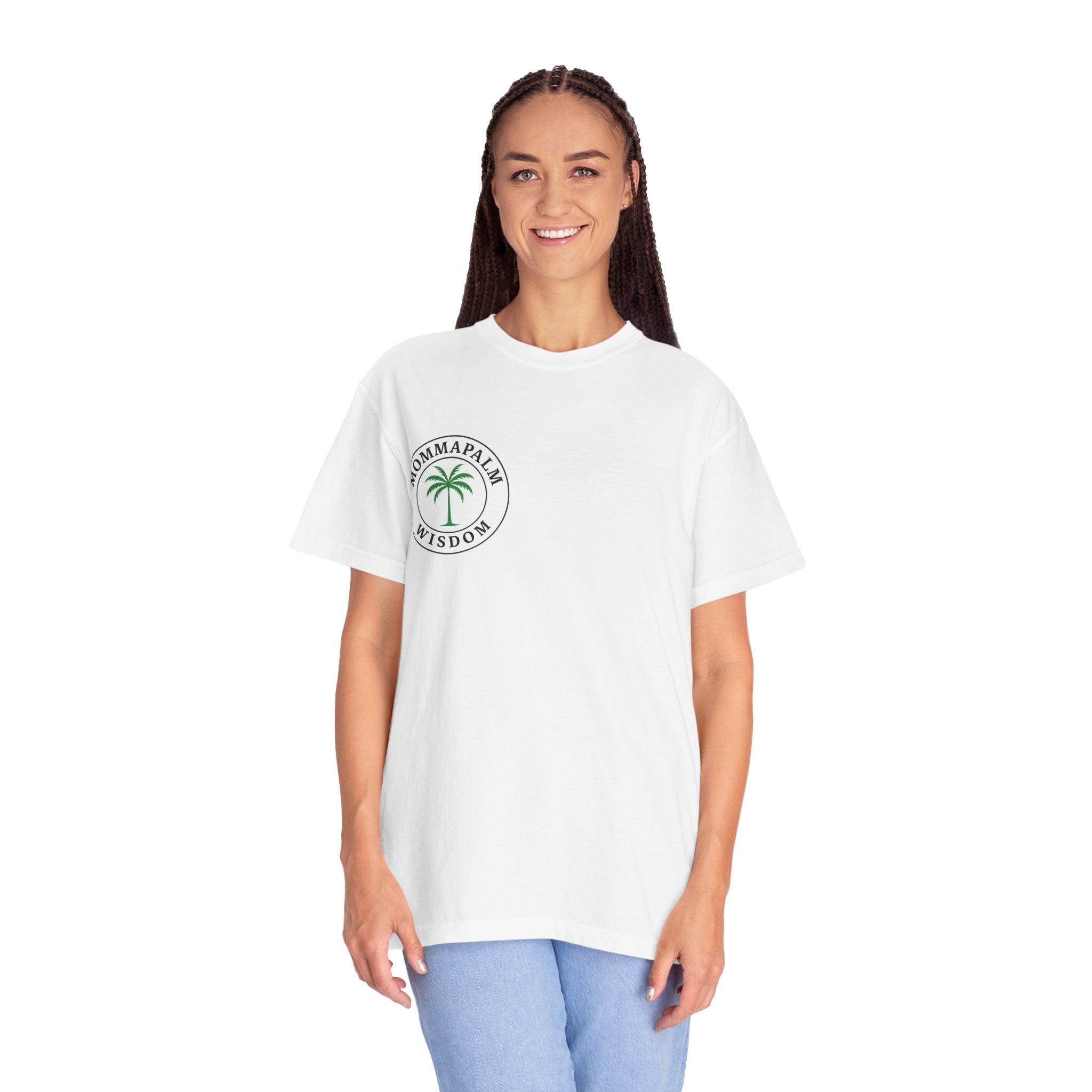 T-Shirt — "Momma Palm Wisdom" Palm Tree Graphic Tee