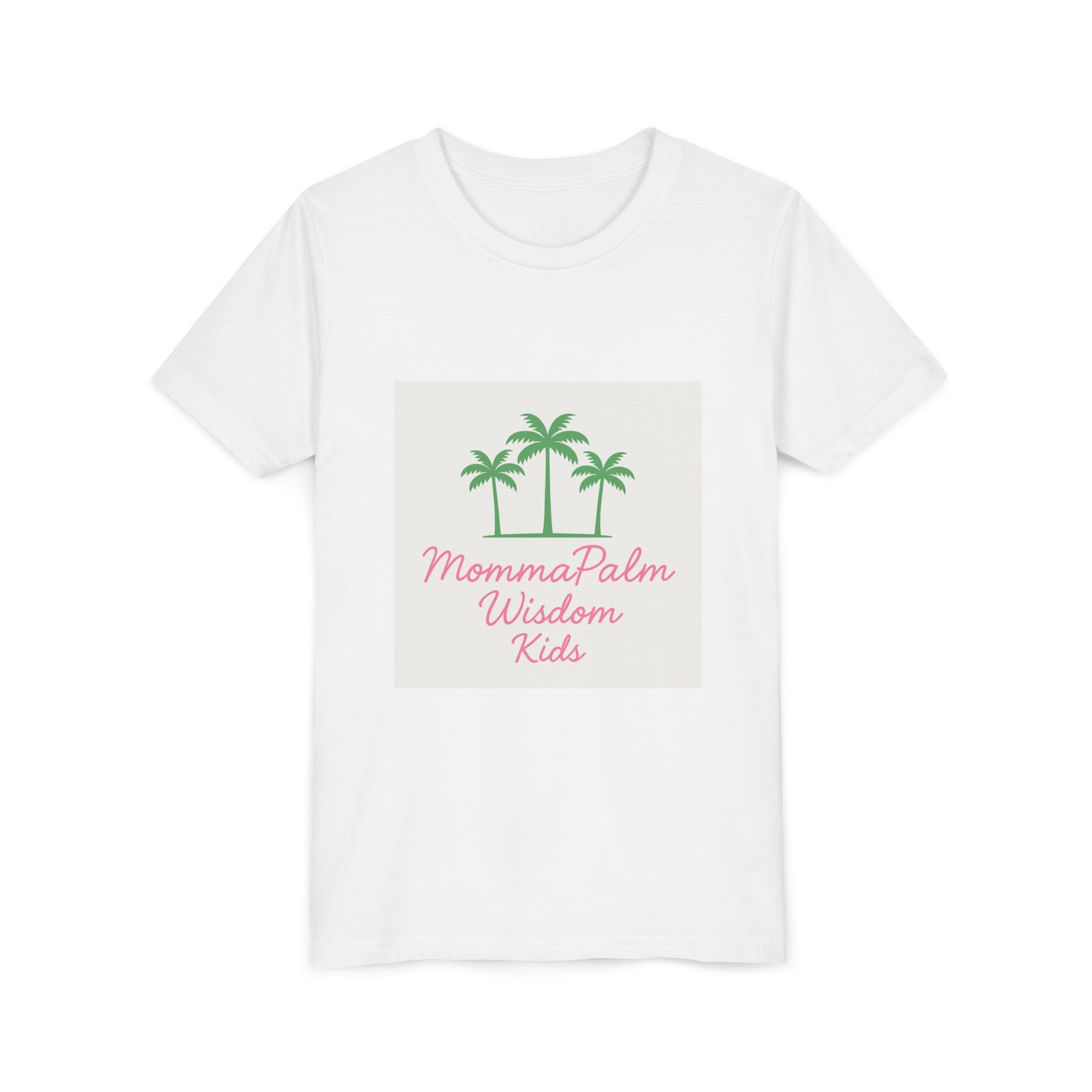 Kids Palm Tree Tee - "MommaPalm Wisdom Kids" Youth Short Sleeve Shirt