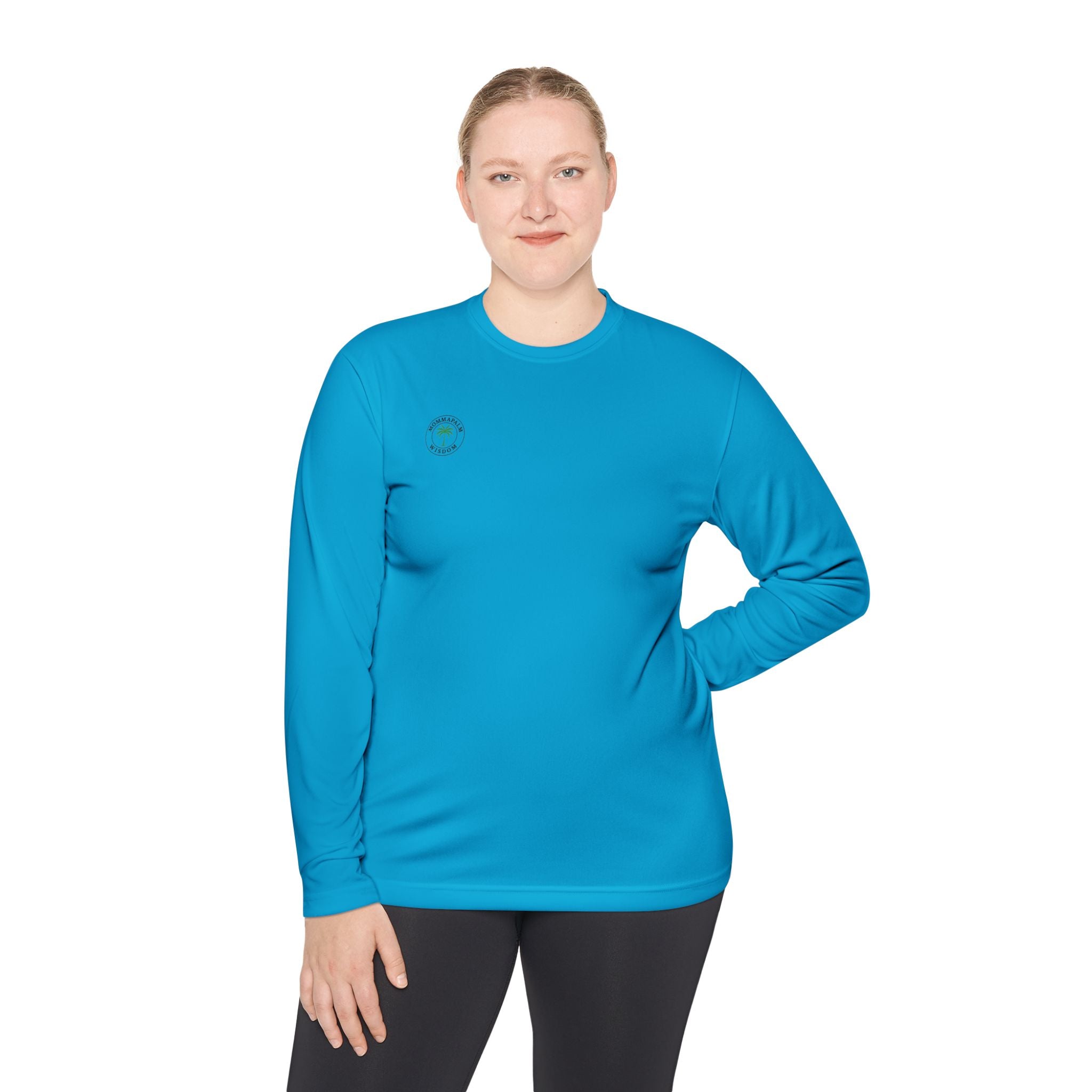 Palm Trio Long Sleeve Tee — “MommaPalm Wisdom” Tropical Graphic