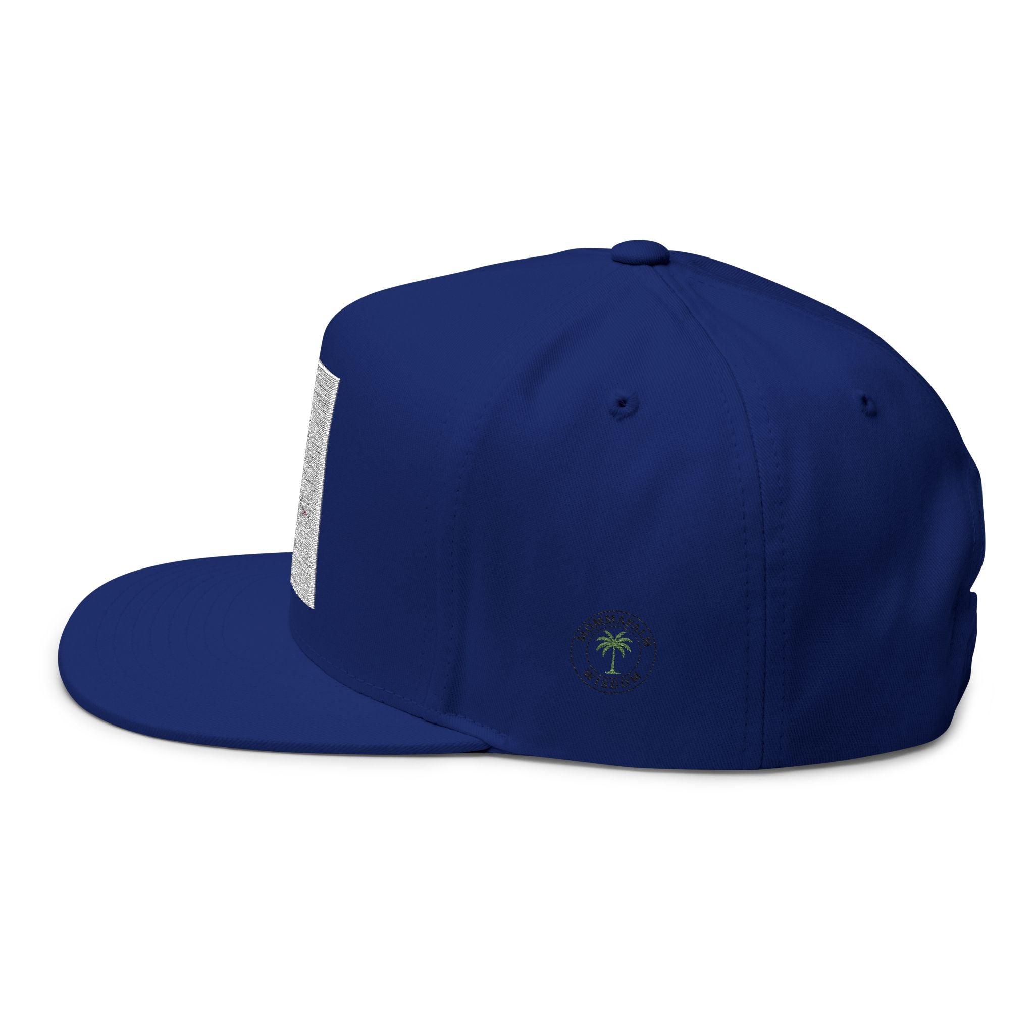 Flat Bill Cap — Embroidered Palm Tree "Tropical Vibes" Snapback