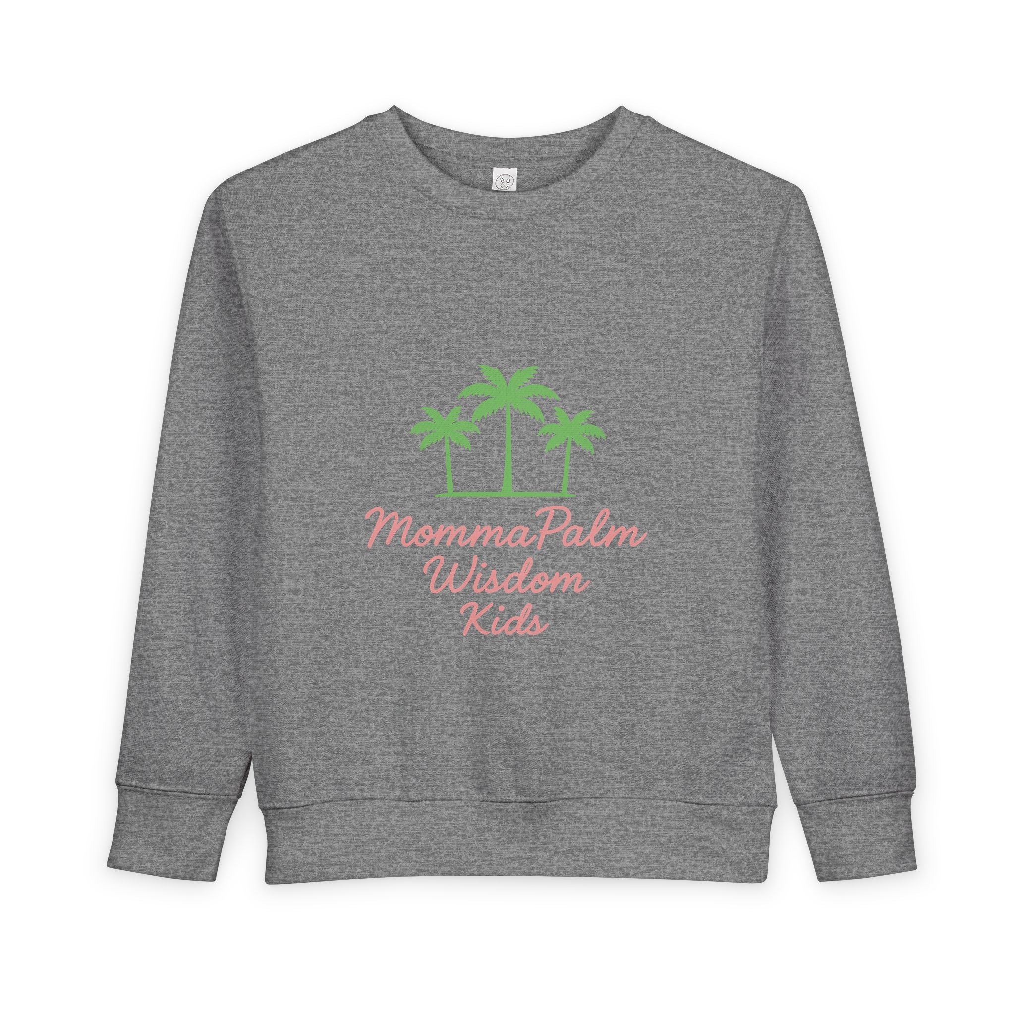 Toddler Sweatshirt - Momma Palm Wisdom Kids Palm Tree Crewneck