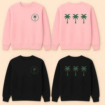 MommaPalm Triple Palm Sweatshirt– Pink & Black