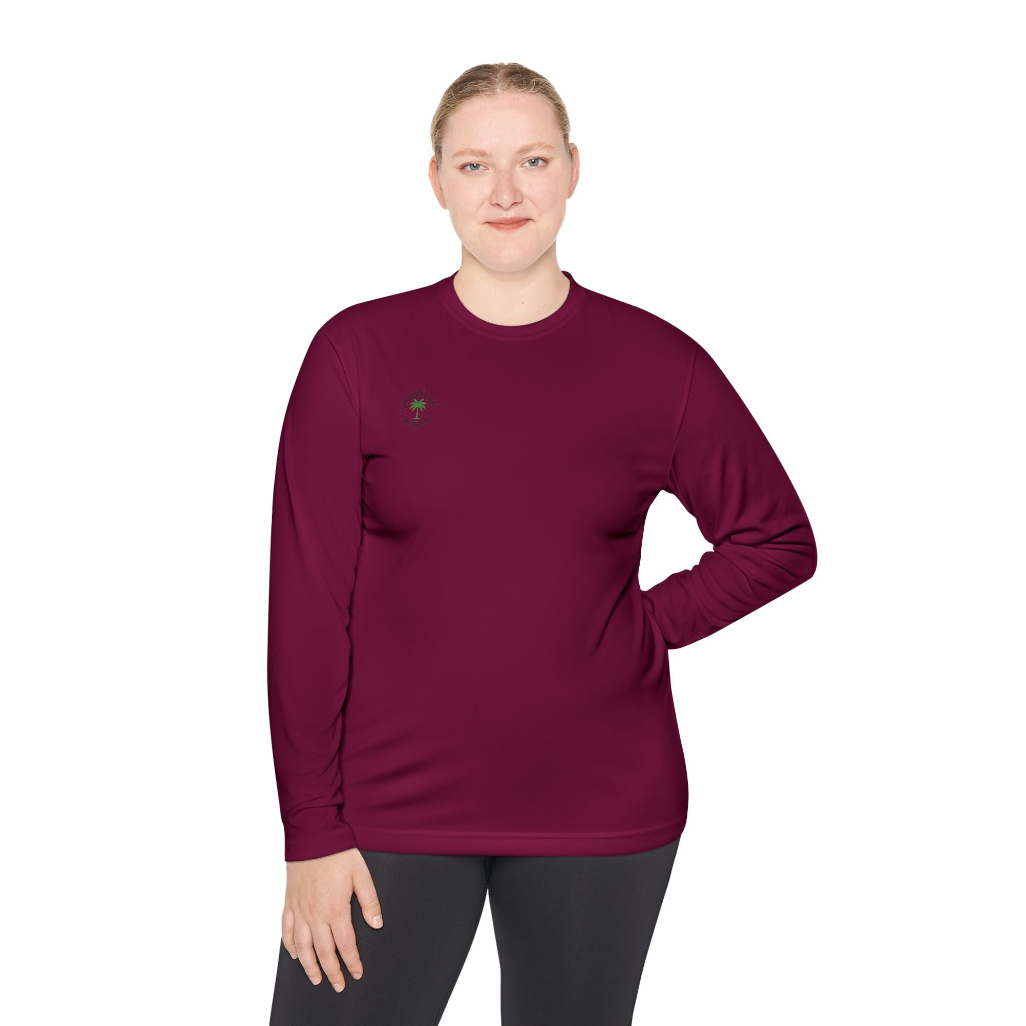 Palm Trio Long Sleeve Tee — “MommaPalm Wisdom” Tropical Graphic