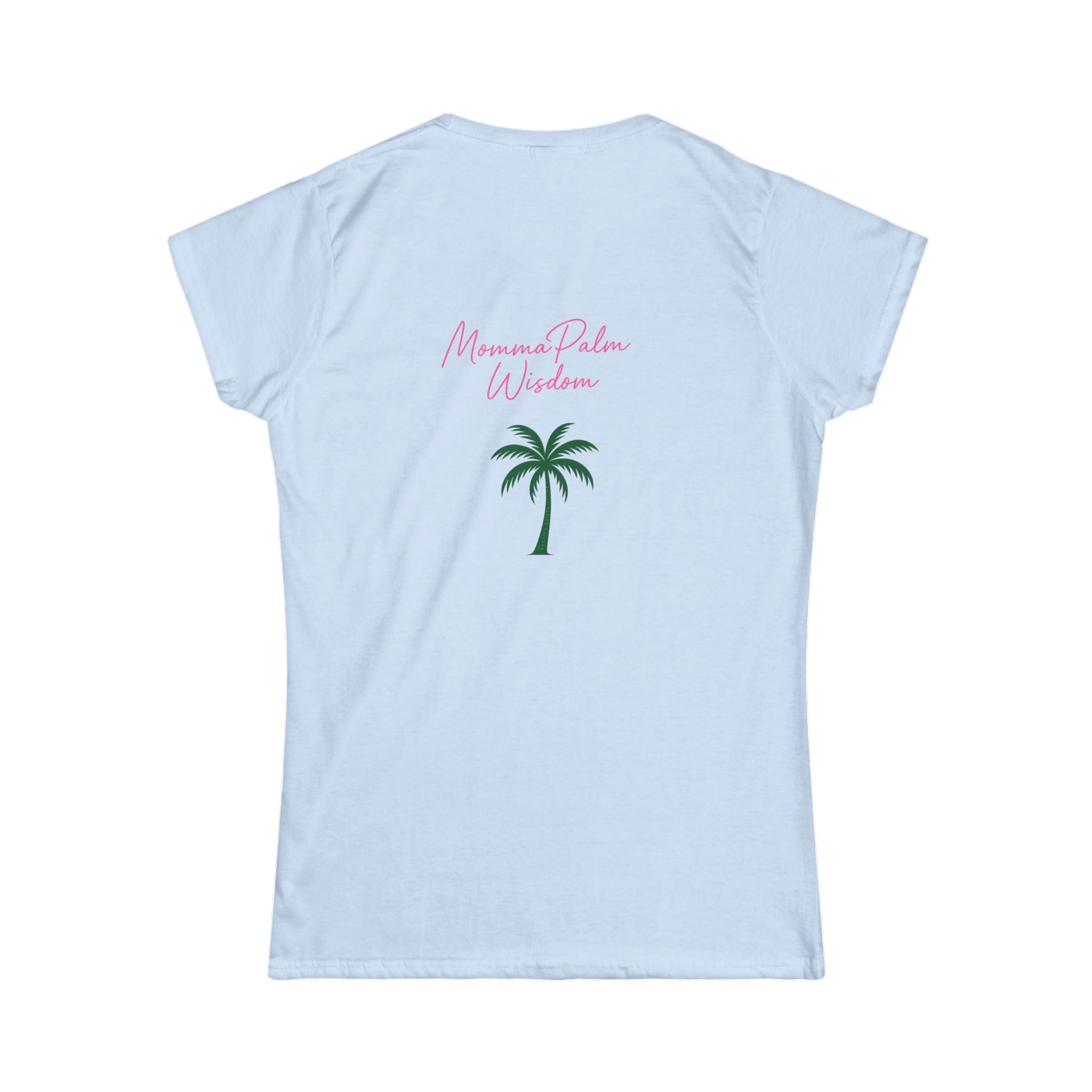 Women’s Tee — Small Palm Tree Graphic "Wish You Were Here"