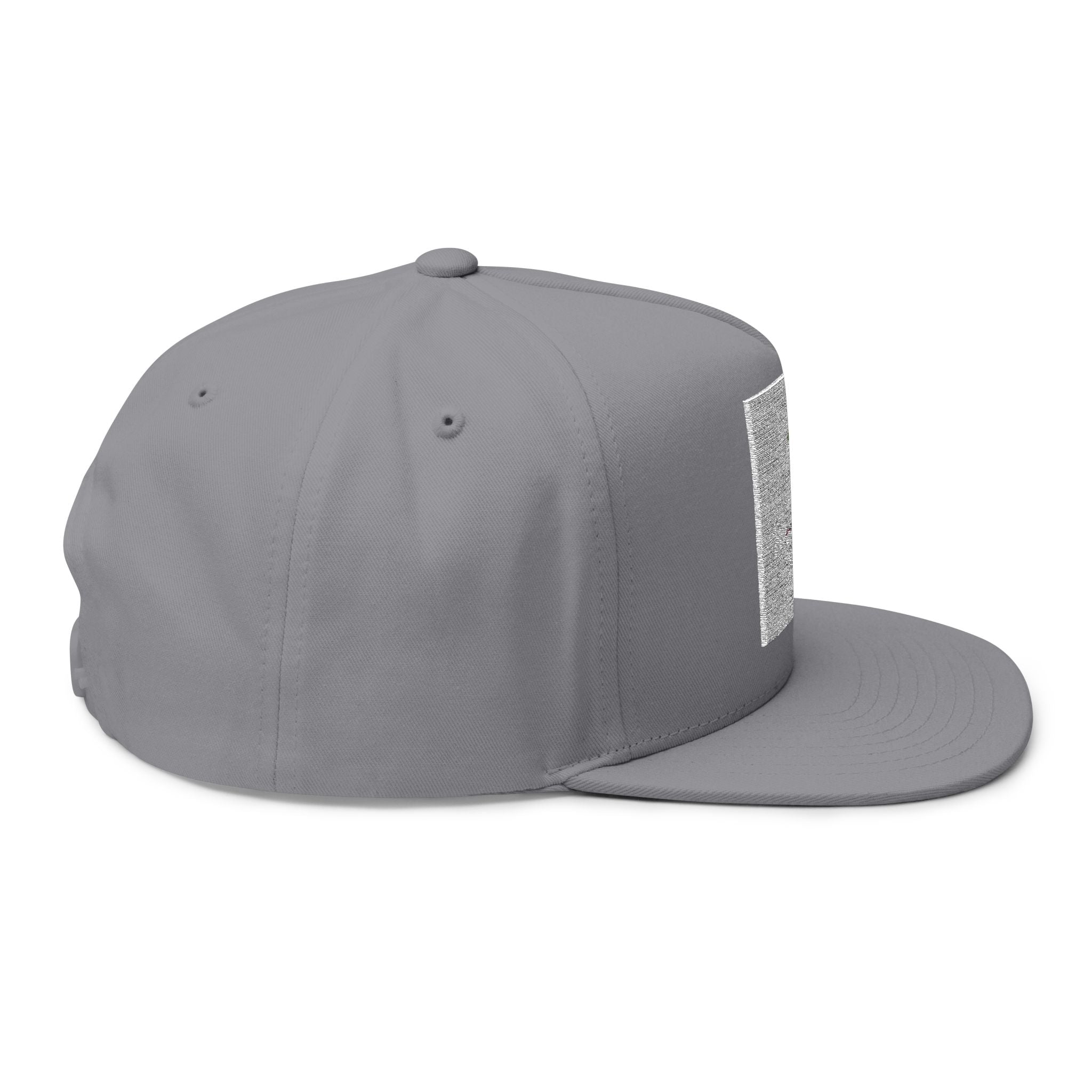 Flat Bill Cap — Embroidered Palm Tree "Tropical Vibes" Snapback