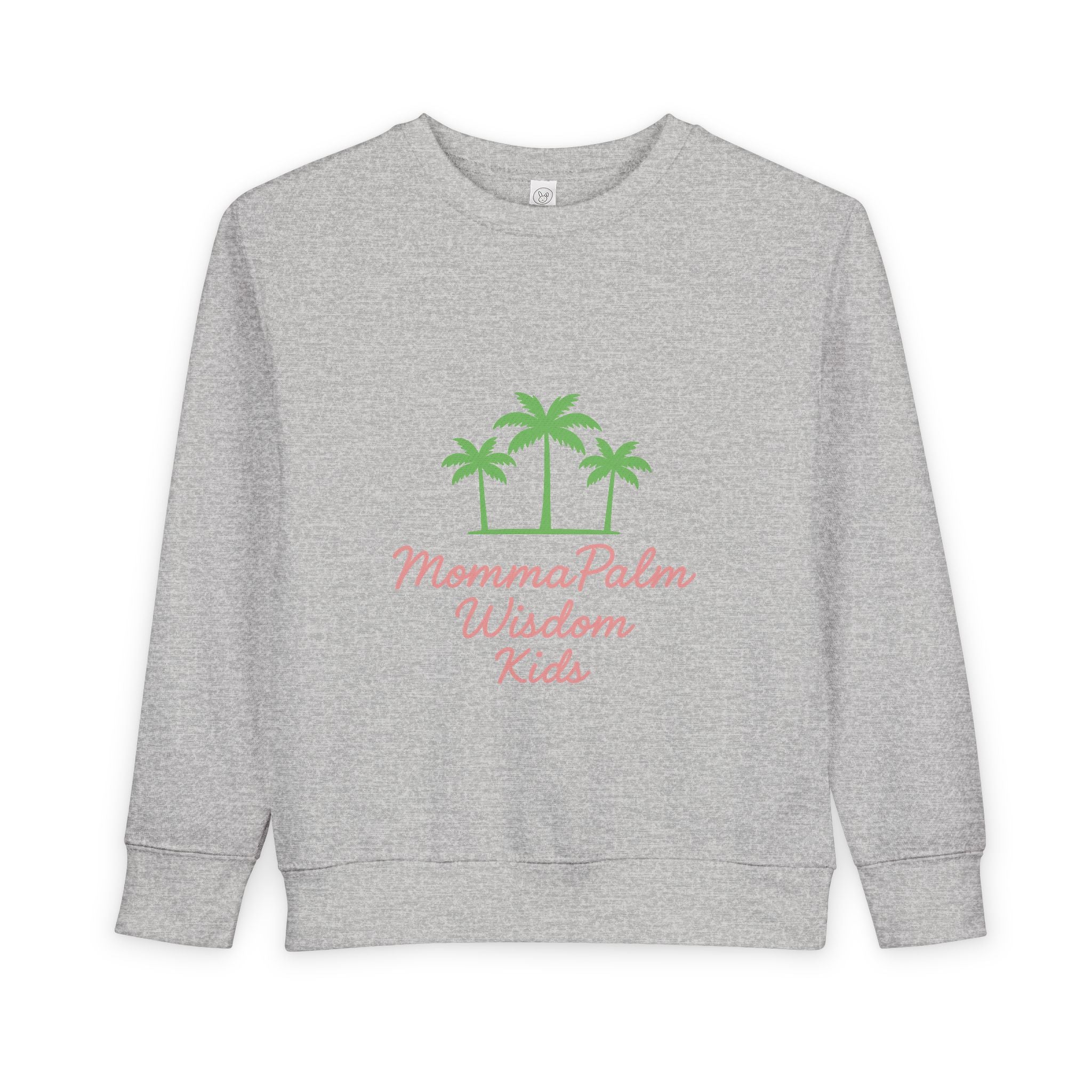 Toddler Sweatshirt - Momma Palm Wisdom Kids Palm Tree Crewneck