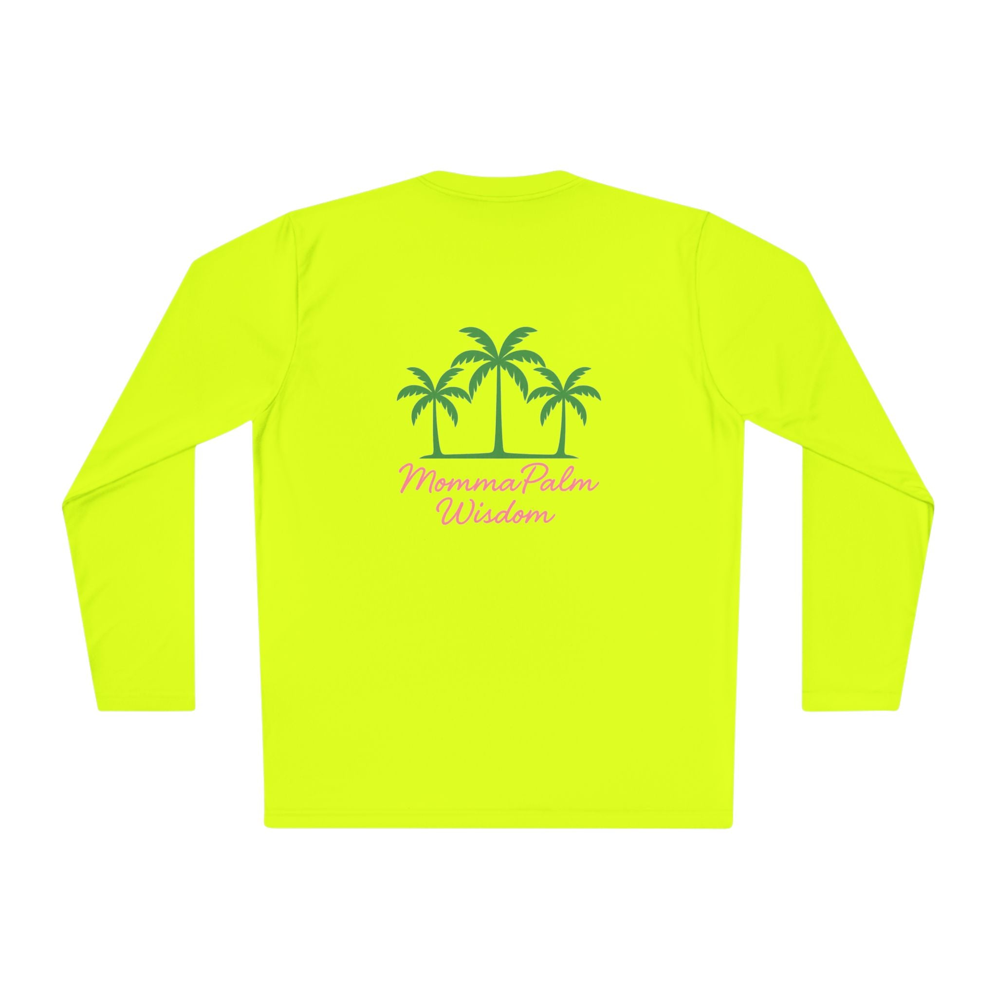 Palm Trio Long Sleeve Tee — “MommaPalm Wisdom” Tropical Graphic