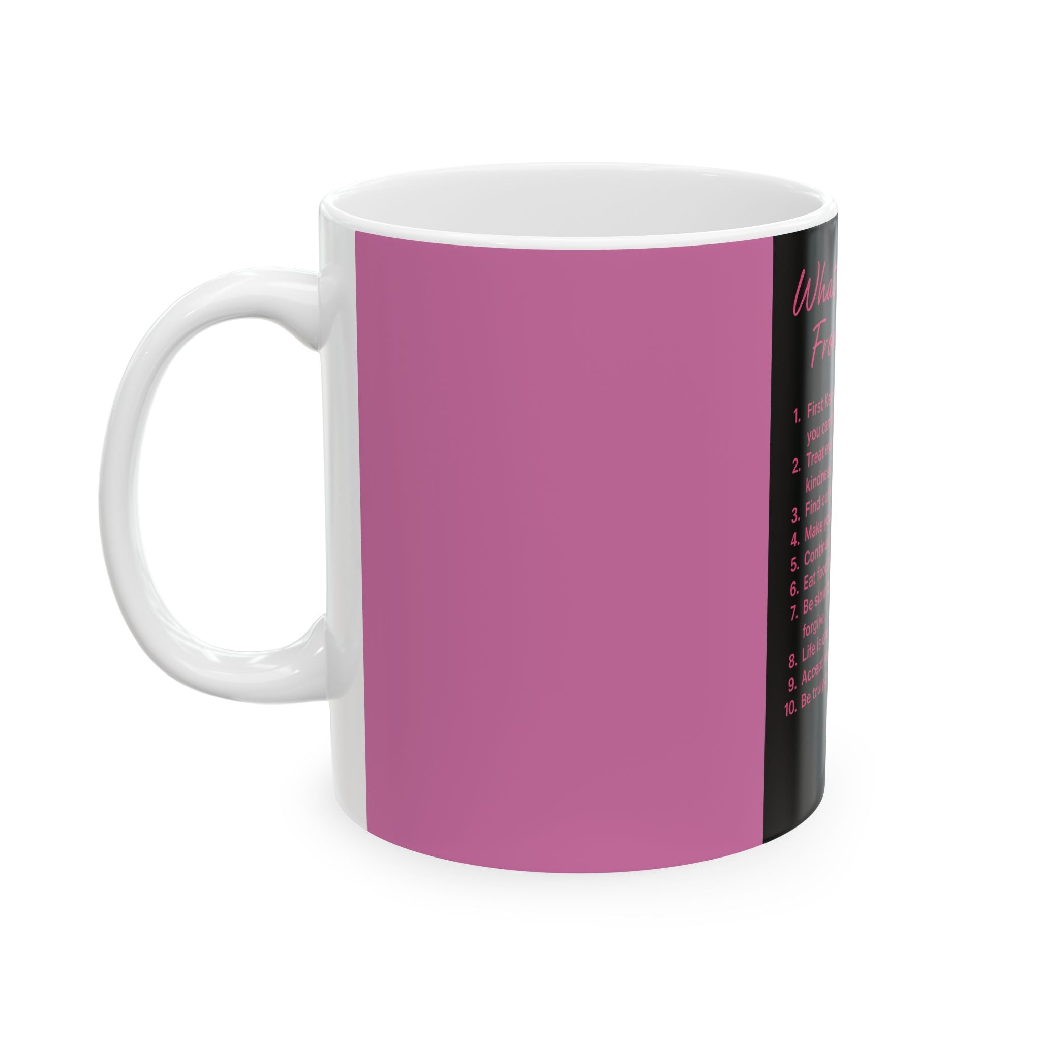 Inspirational 'What I Learned From Living' Ceramic Mug (11oz/15oz) — Motivational Quote Coffee Cup