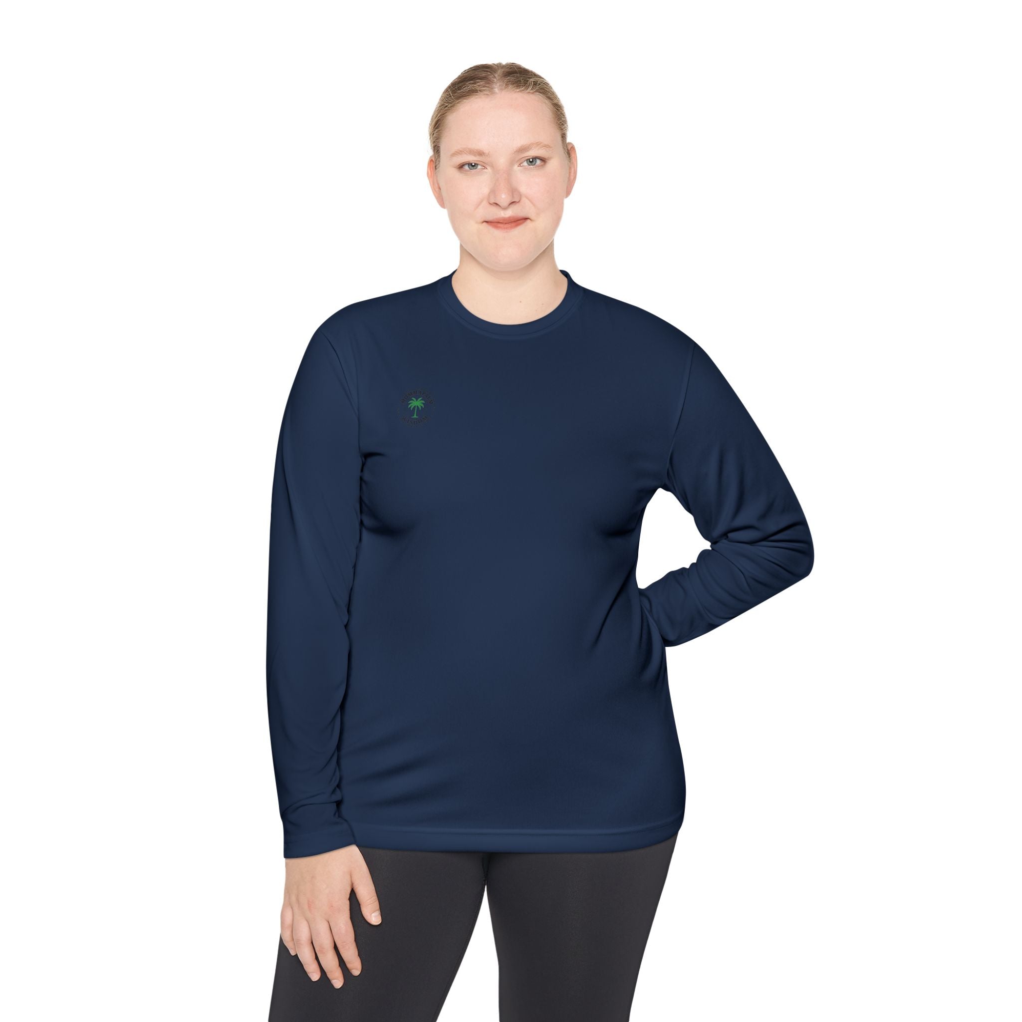 Palm Trio Long Sleeve Tee — “MommaPalm Wisdom” Tropical Graphic