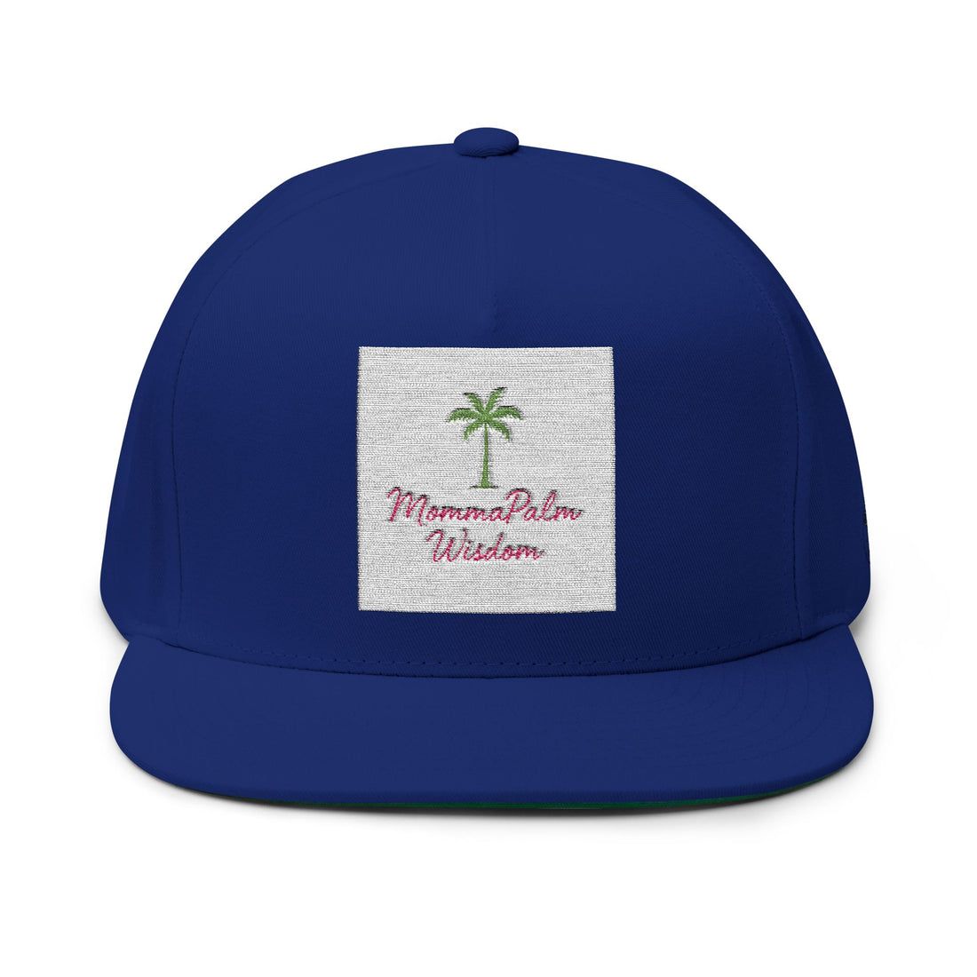 Flat Bill Cap — Embroidered Palm Tree "Tropical Vibes" Snapback