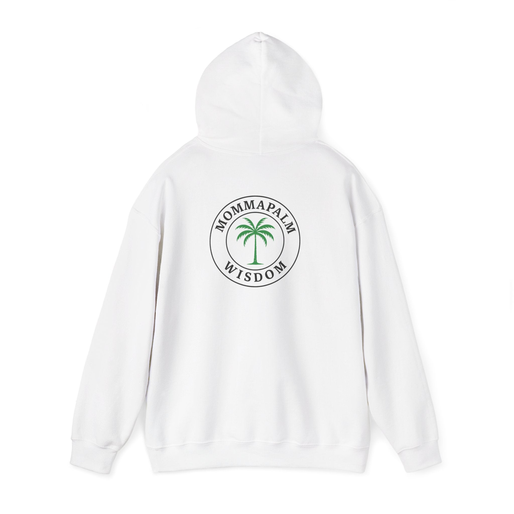Momma Palm Wisdom Hoodie — Coastal Palm Tree Graphic Pullover