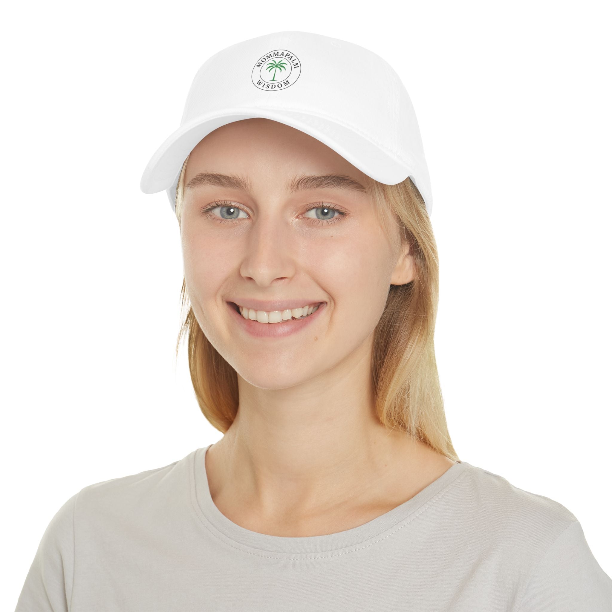 Baseball Cap — "Momma Palm Wisdom" Palm Tree Embroidered Low Profile Hat