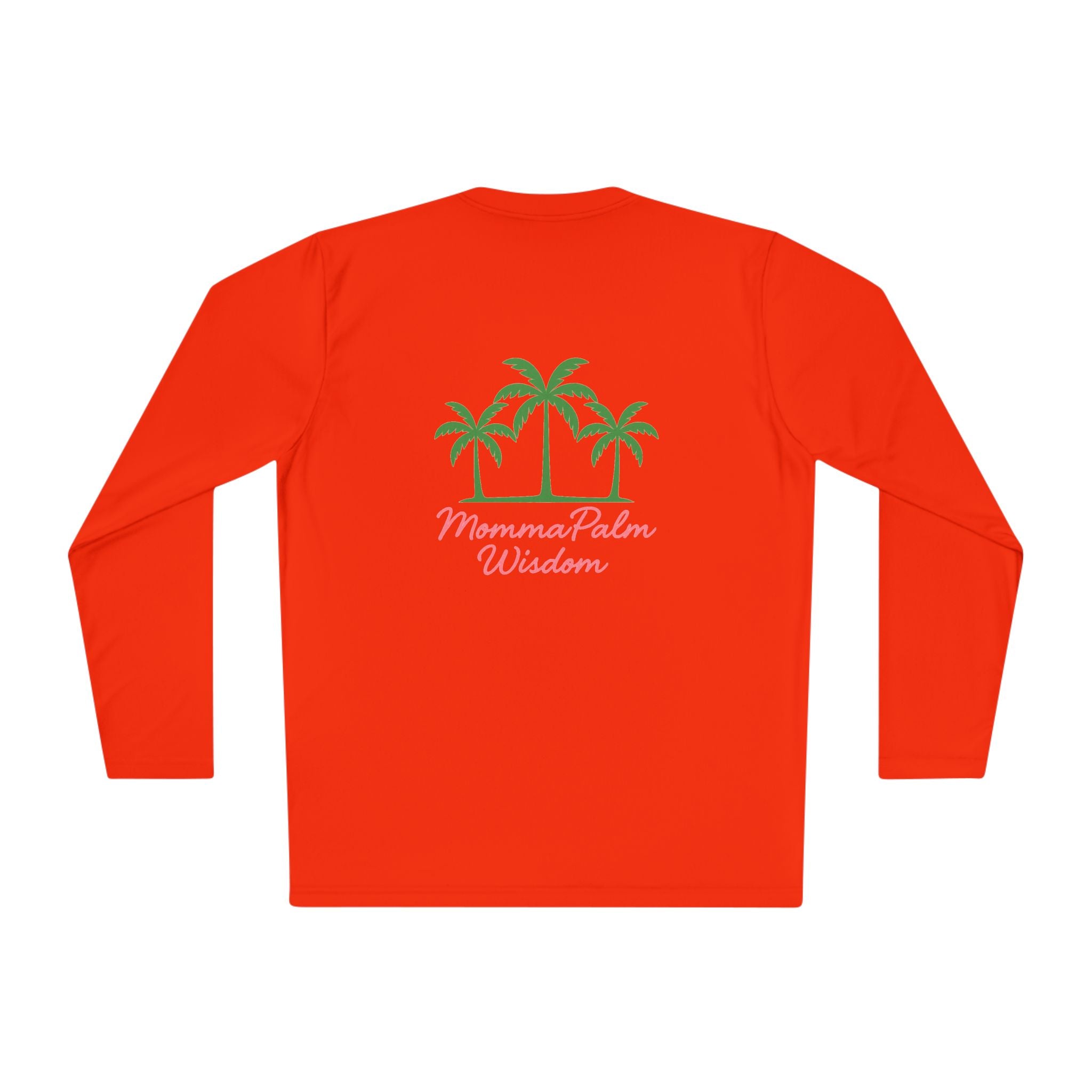 Palm Trio Long Sleeve Tee — “MommaPalm Wisdom” Tropical Graphic