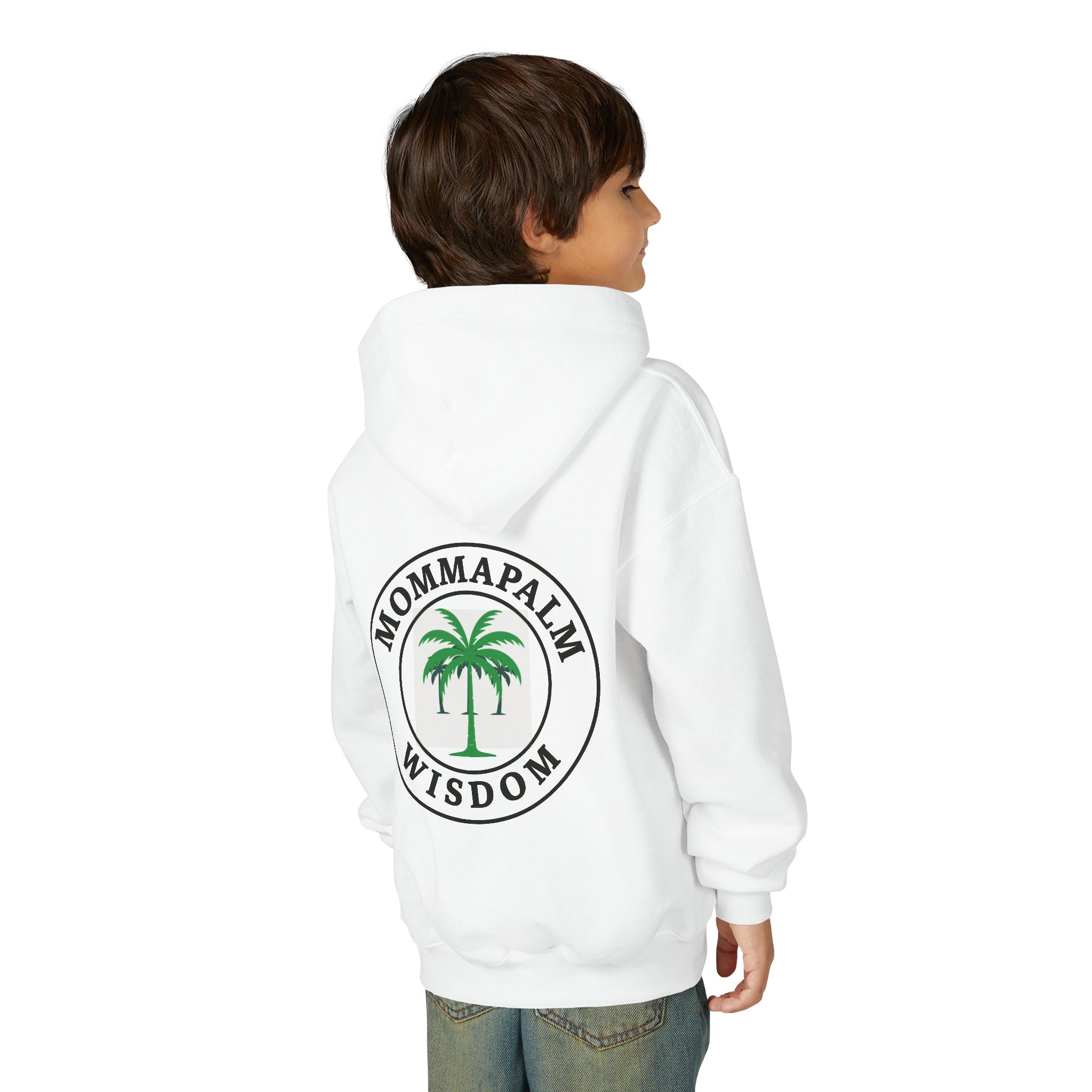Youth Hoodie — MommaPalm Wisdom Kids Palm Tree Logo Sweatshirt