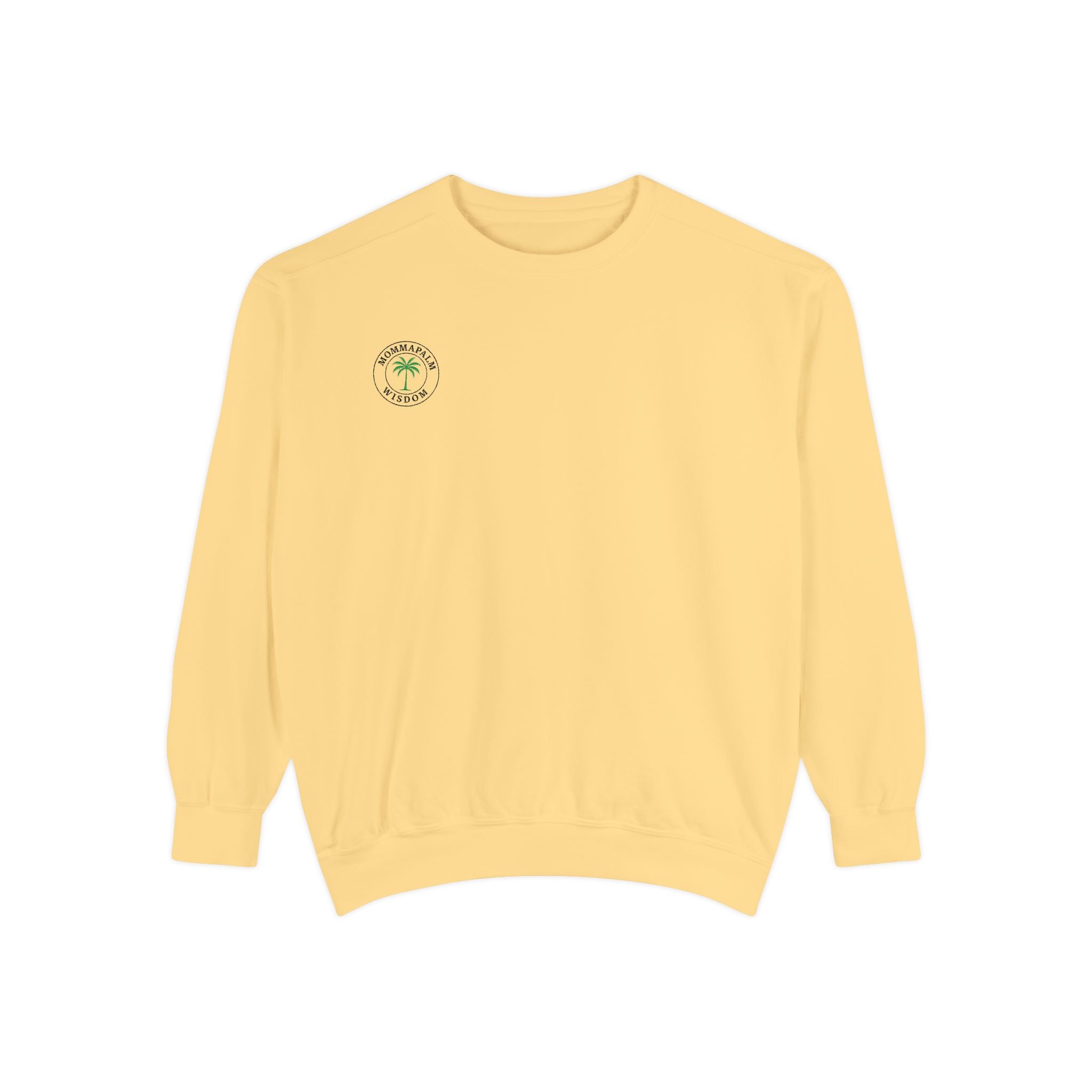 Palm Trio Sweatshirt — Tropical Palm Trees Graphic Crewneck