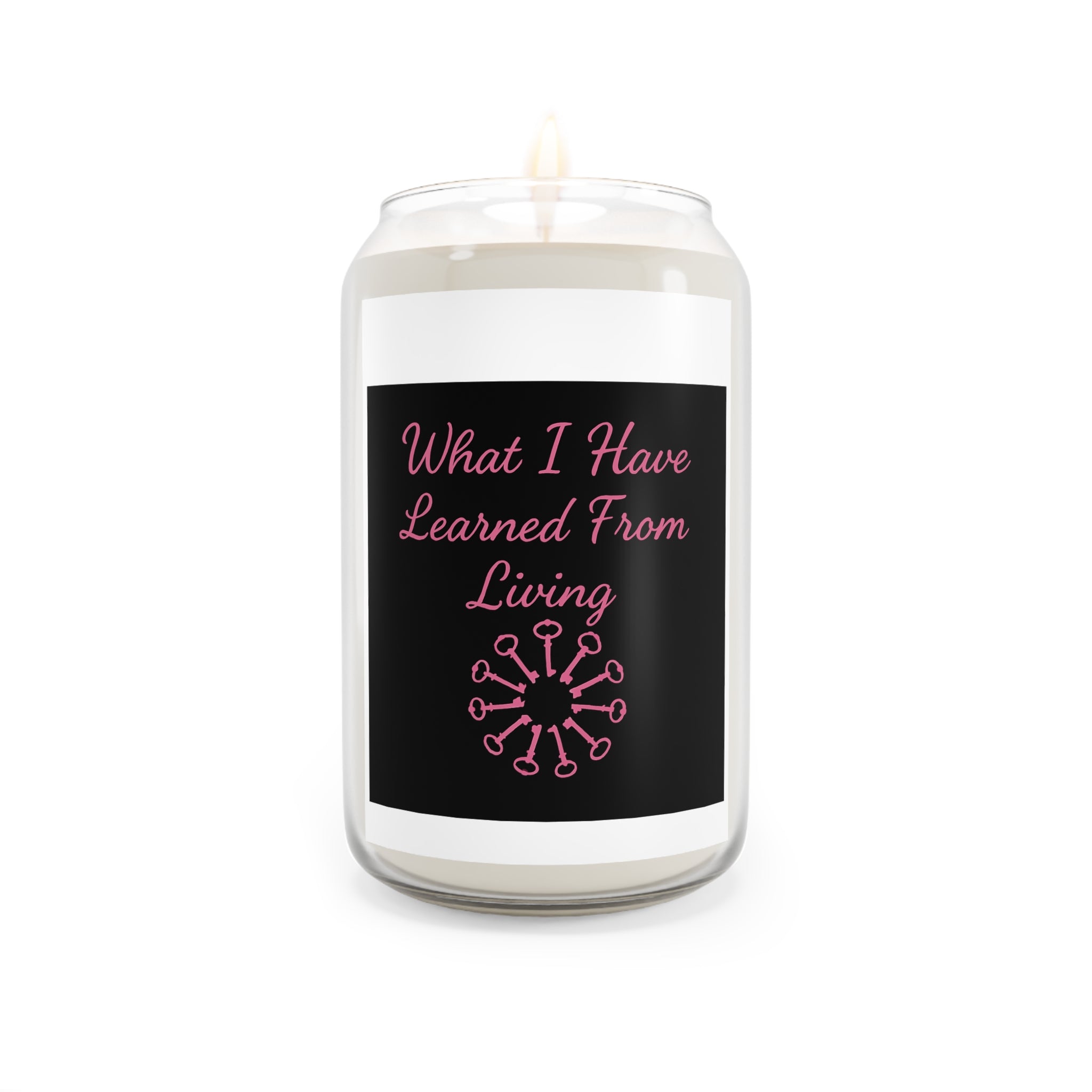 Soy Scented Candle — “What I Have Learned From Living” Inspirational Jar Candle (13.75oz)