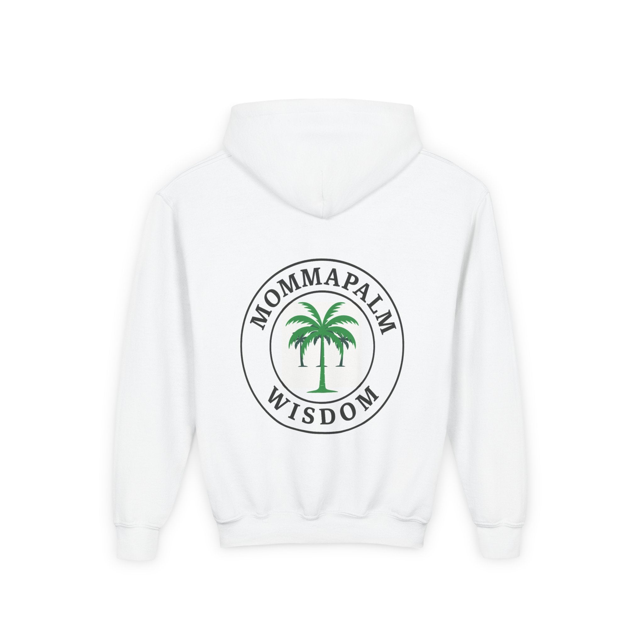 Youth Hoodie — MommaPalm Wisdom Kids Palm Tree Logo Sweatshirt