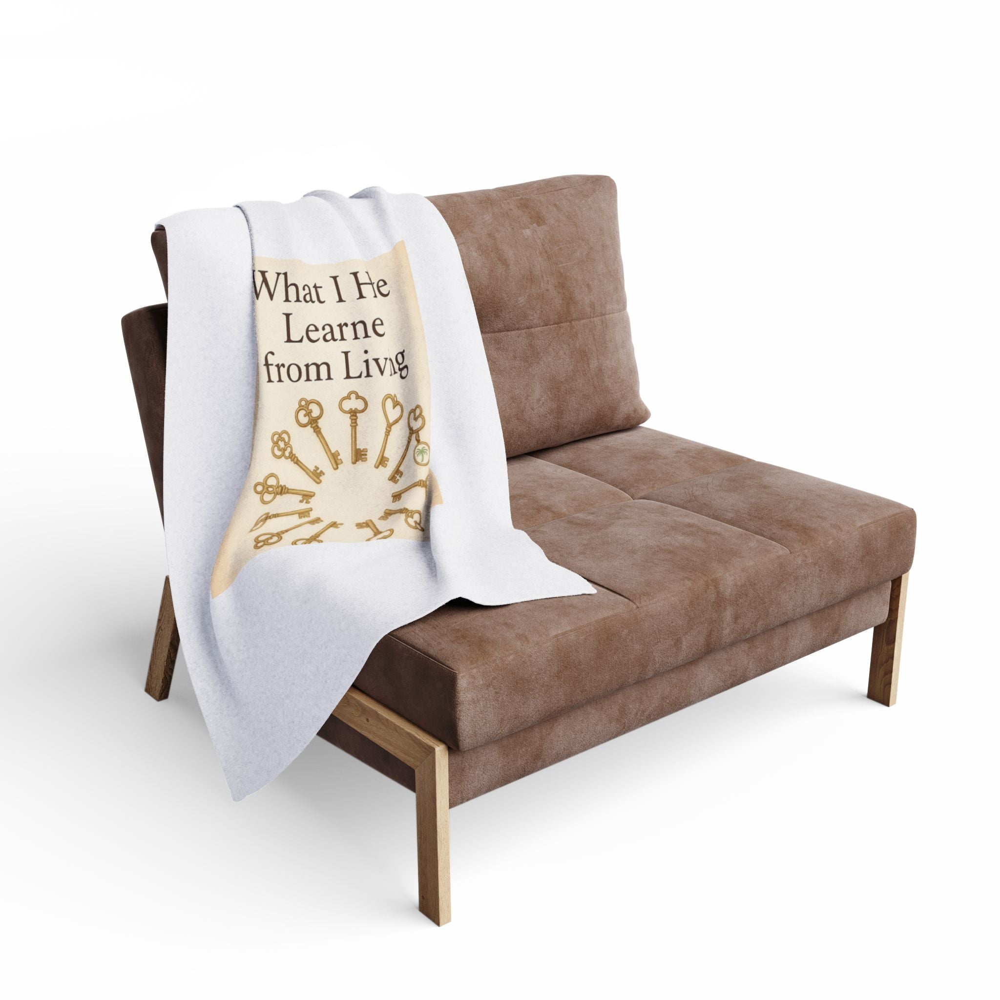 Arctic Fleece Blanket — “What I Have Learned from Living” Inspirational Quote Throw