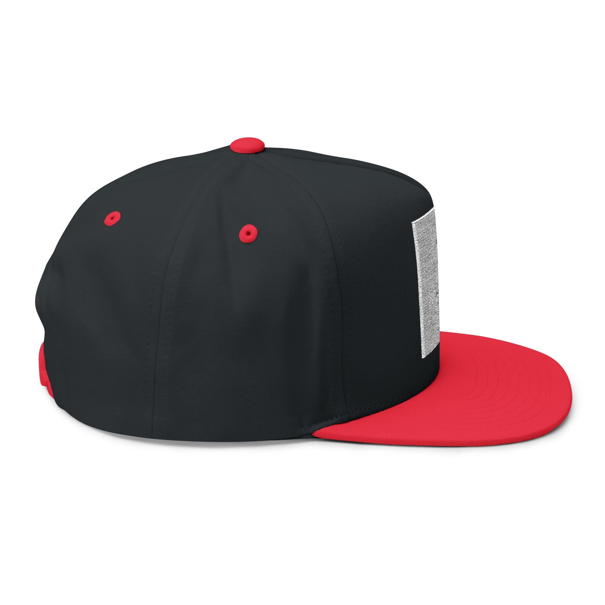 Flat Bill Cap — Embroidered Palm Tree "Tropical Vibes" Snapback